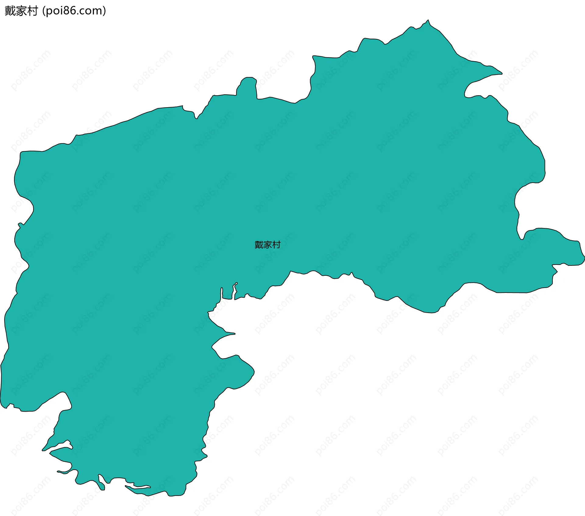 戴家村边界地图