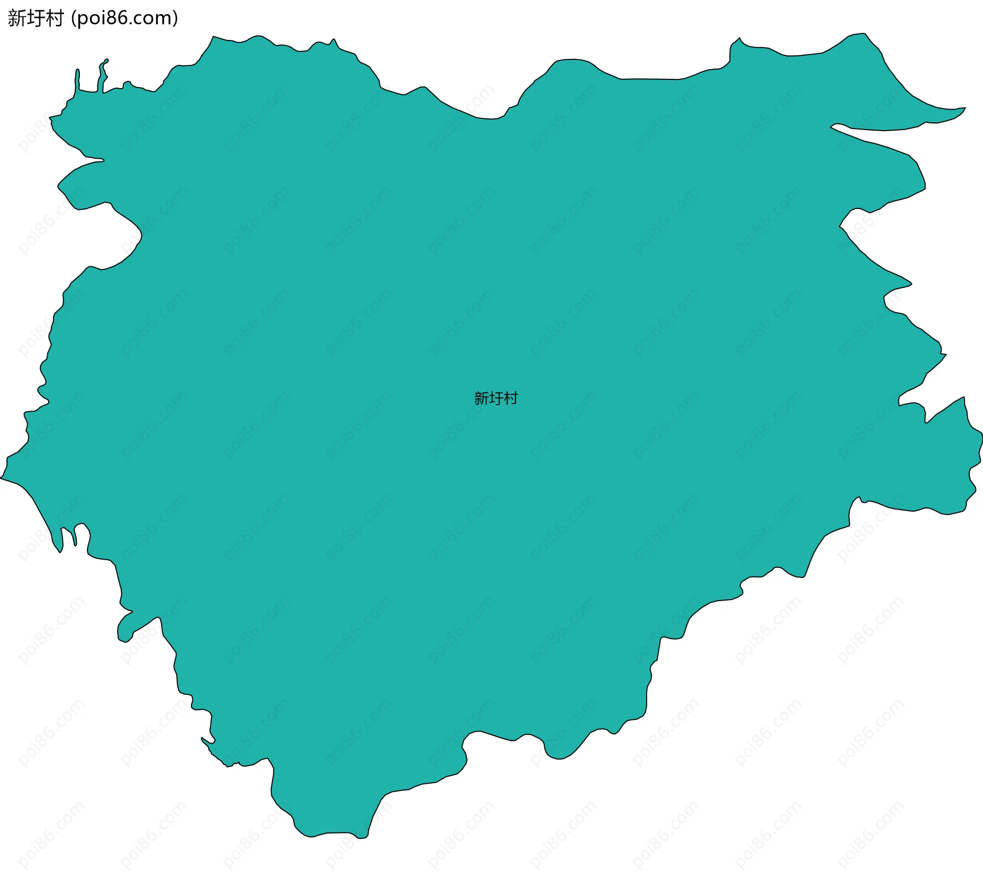 新圩村边界地图