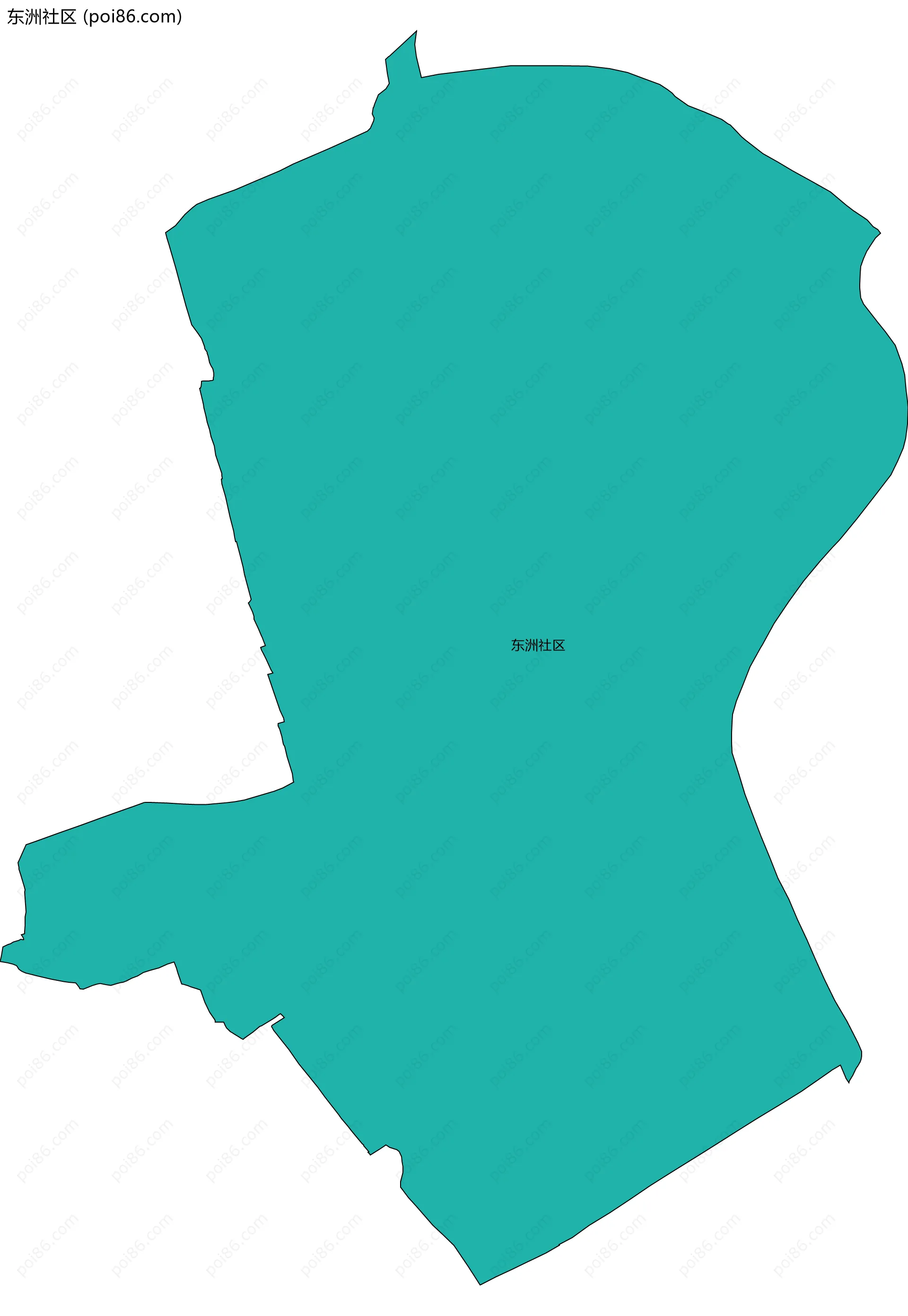 东洲社区边界地图