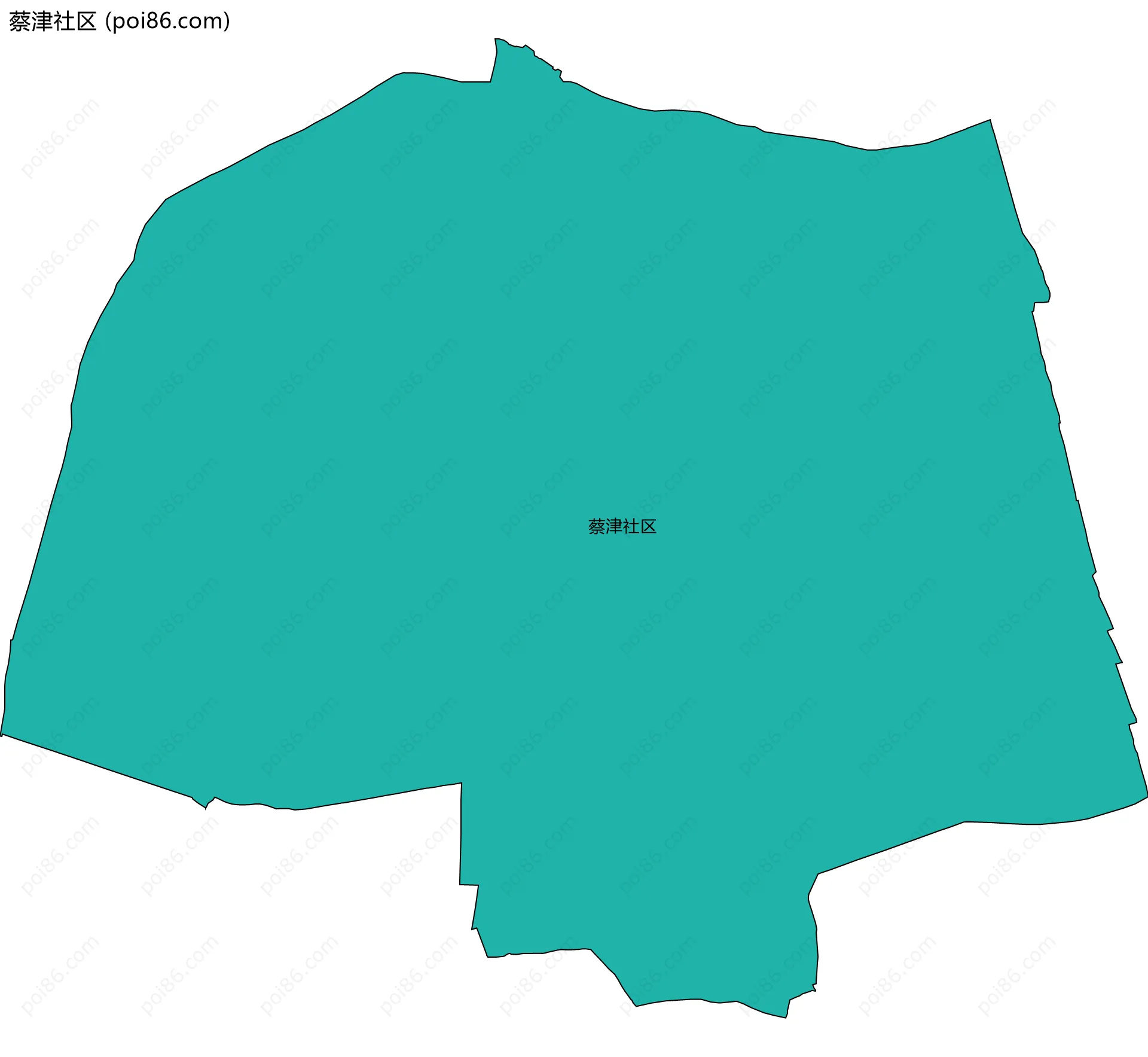 蔡津社区边界地图