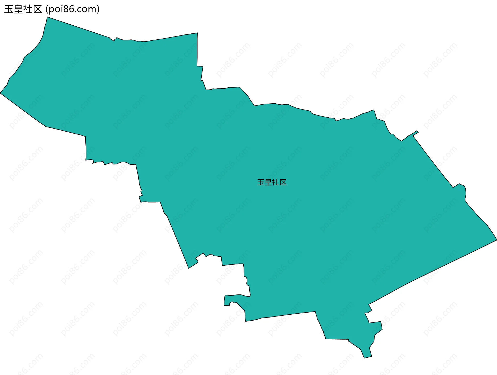 玉皇社区边界地图