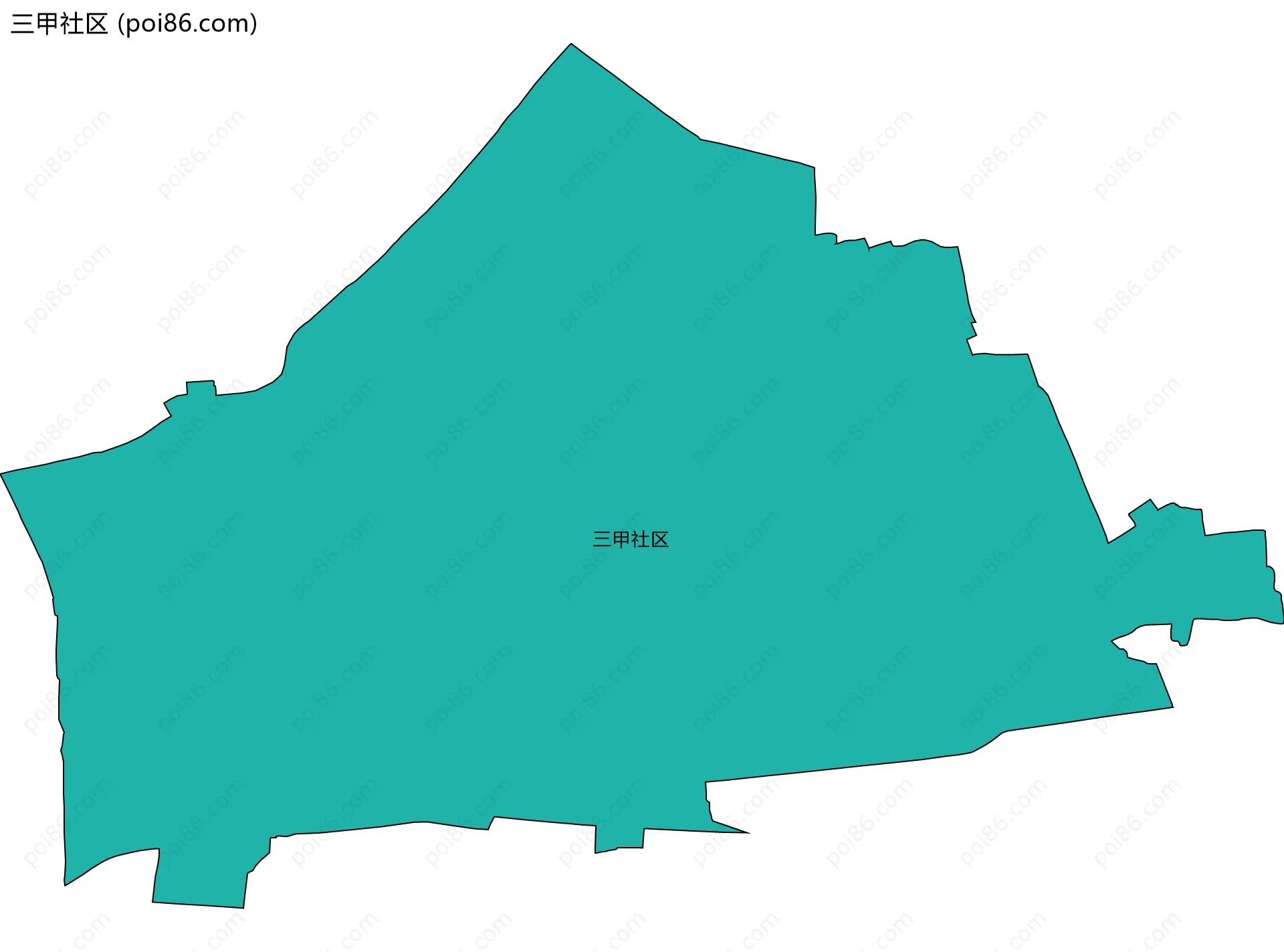 三甲社区边界地图