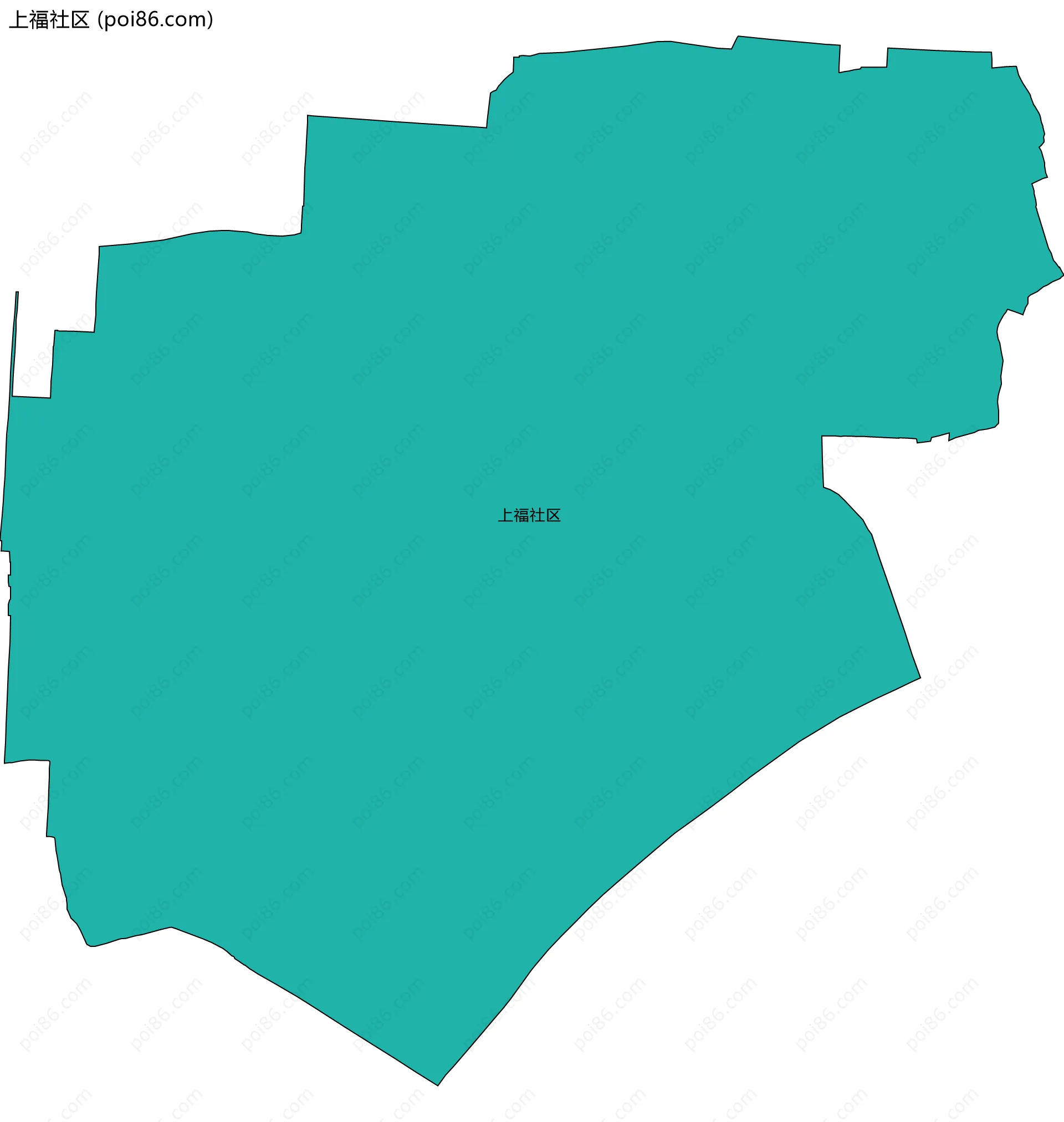 上福社区边界地图