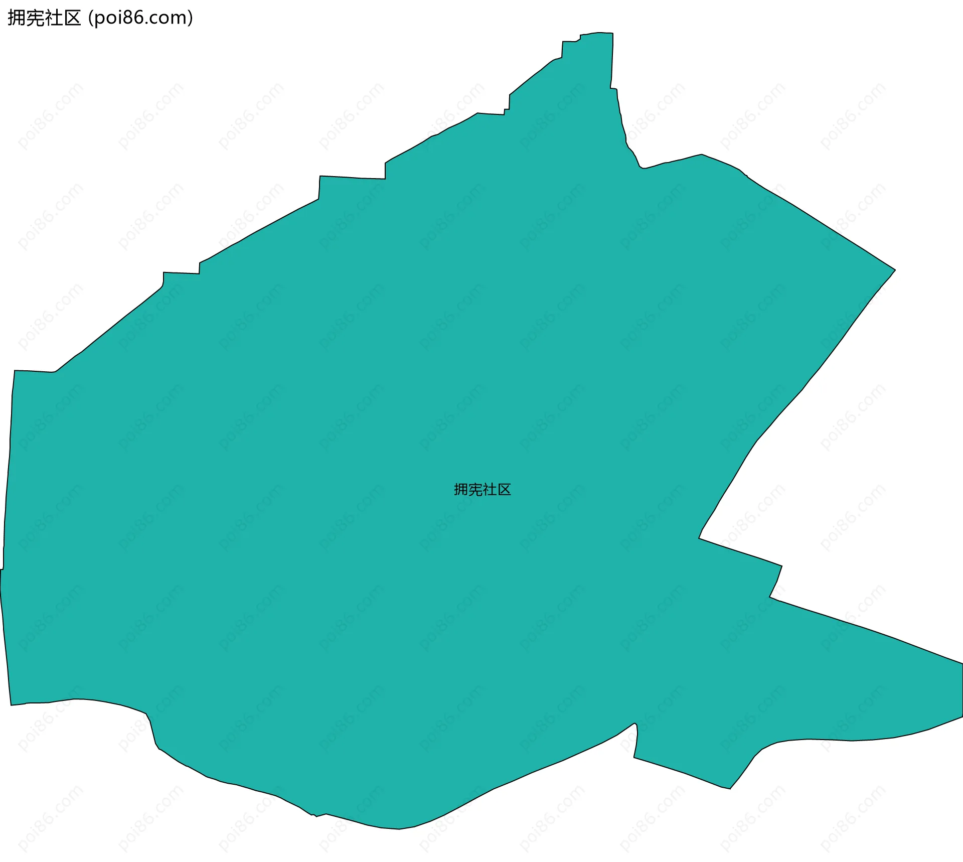 拥宪社区边界地图