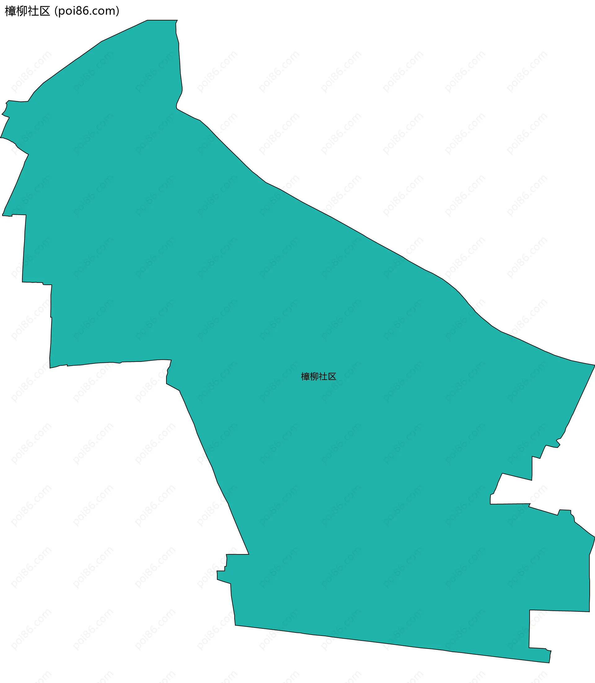 樟柳社区边界地图