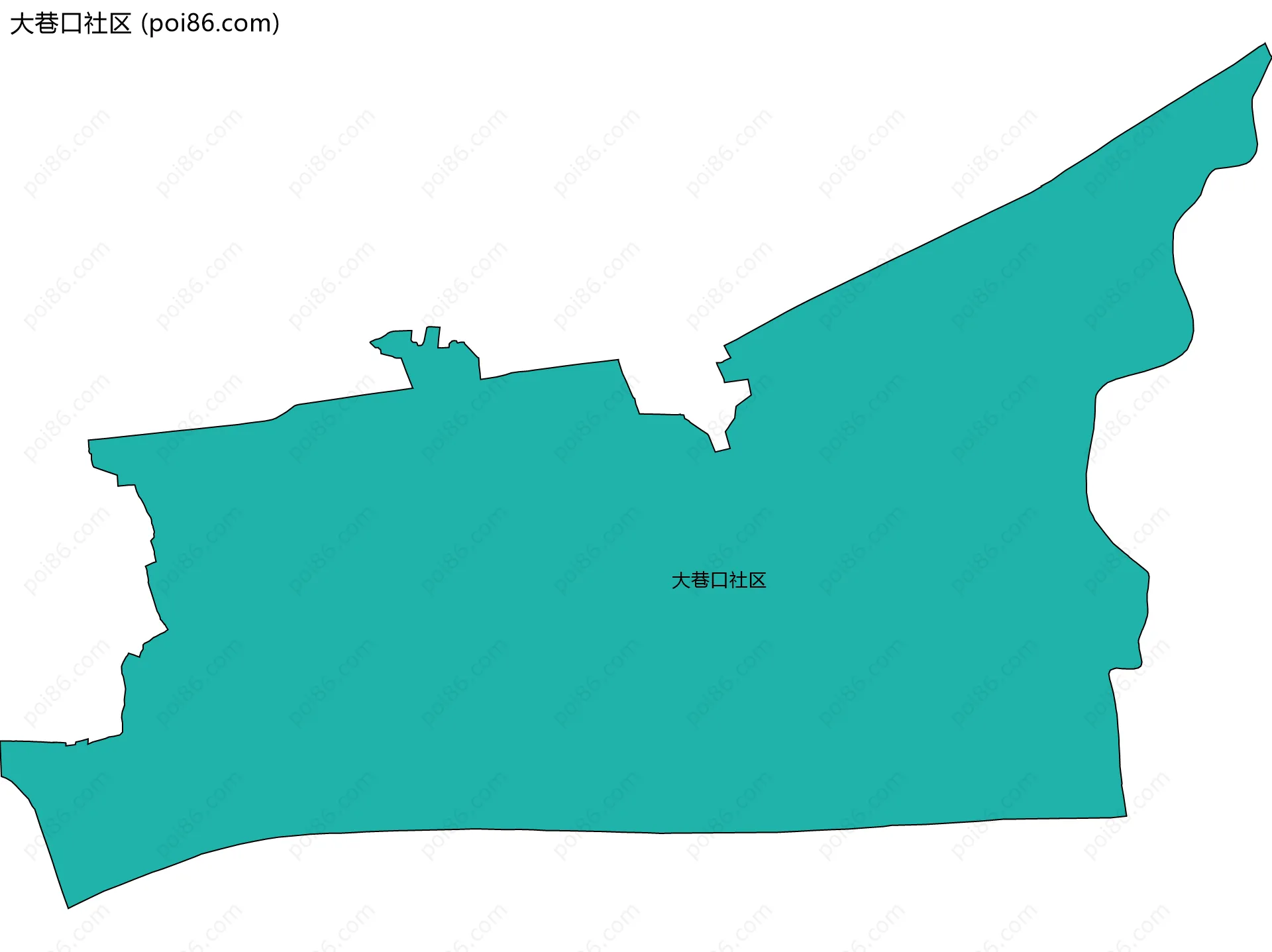 大巷口社区边界地图