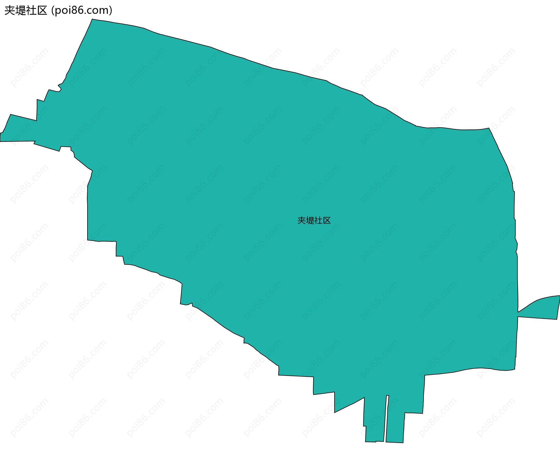 夹堤社区边界地图