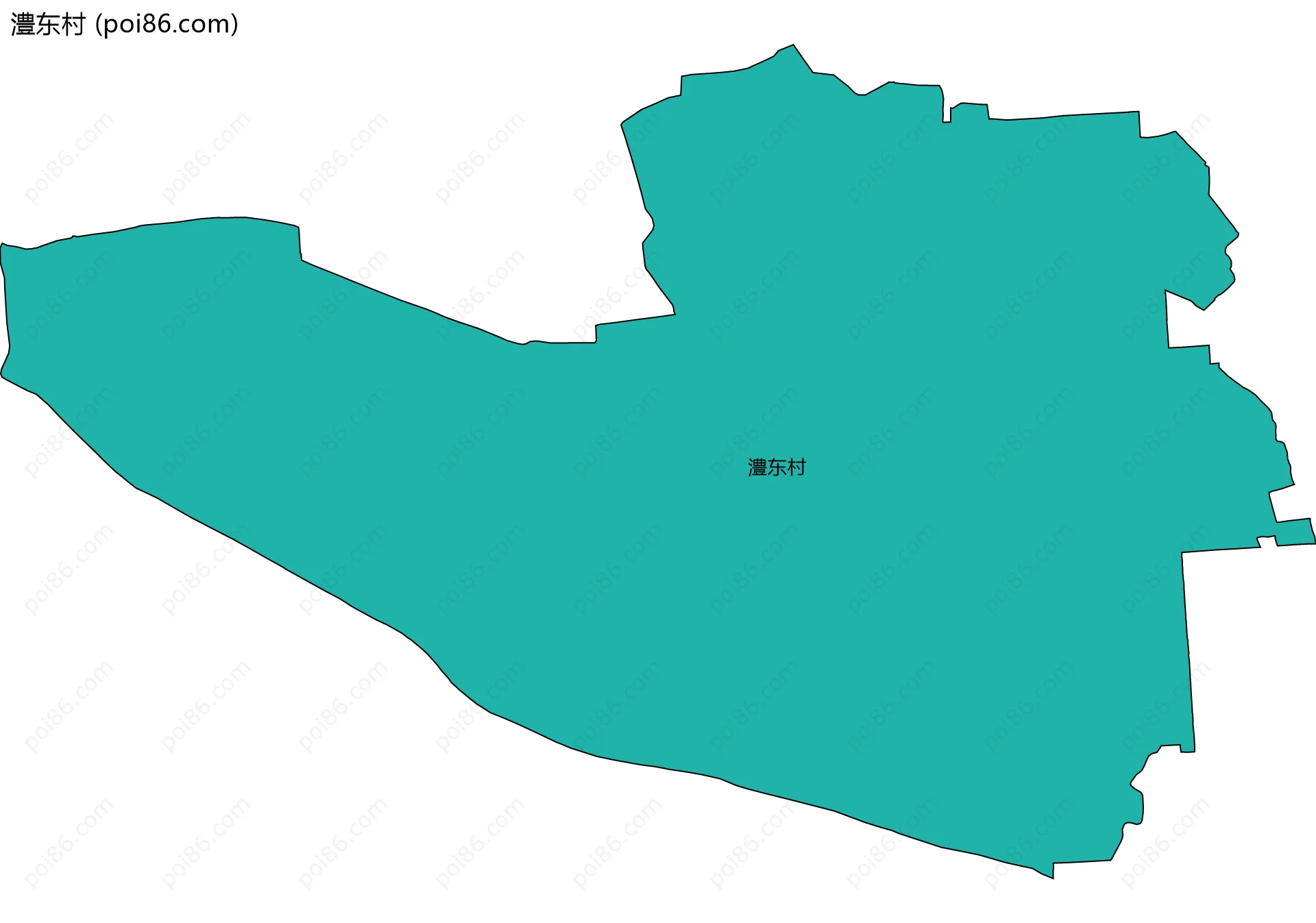 澧东村边界地图