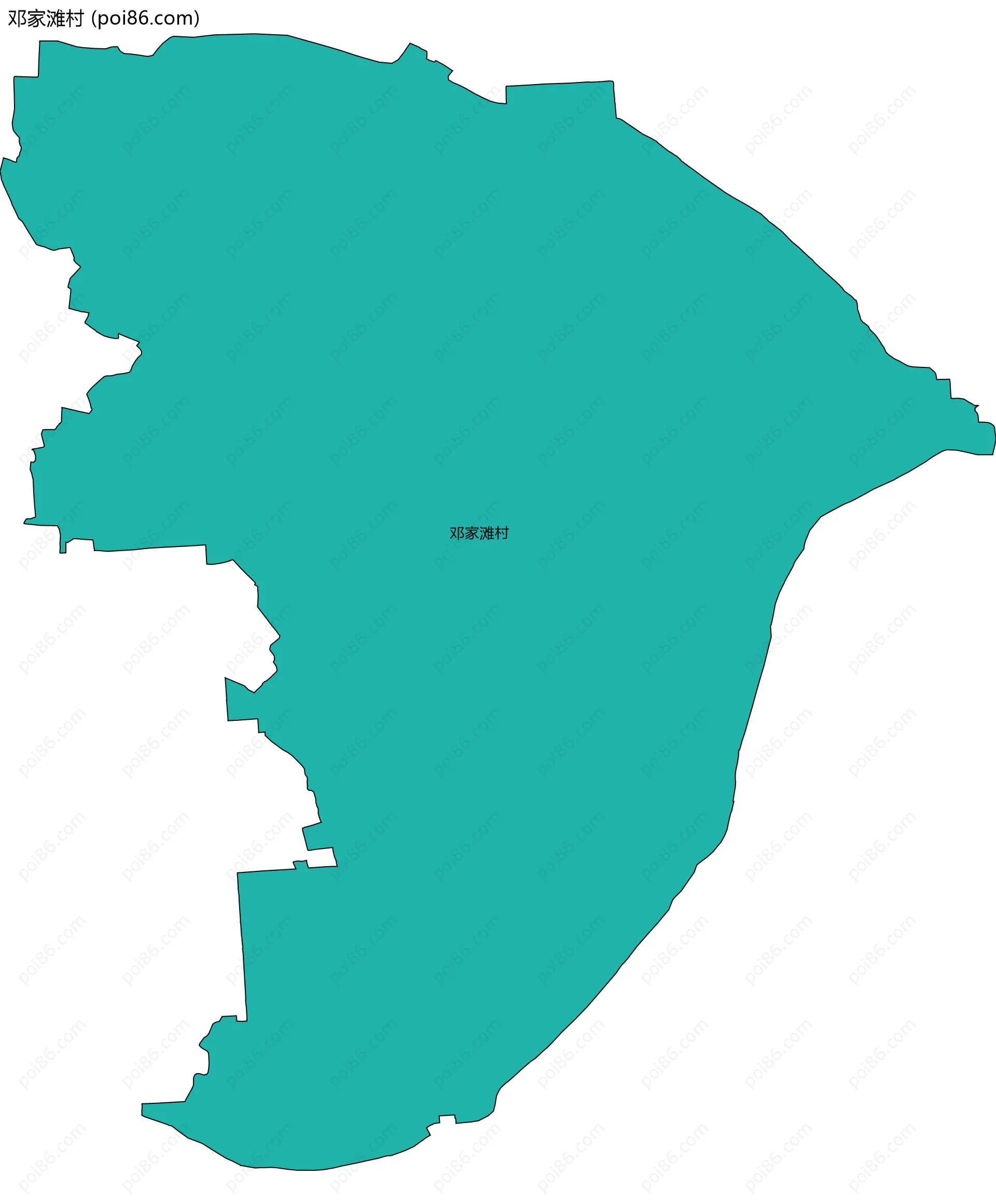 邓家滩村边界地图