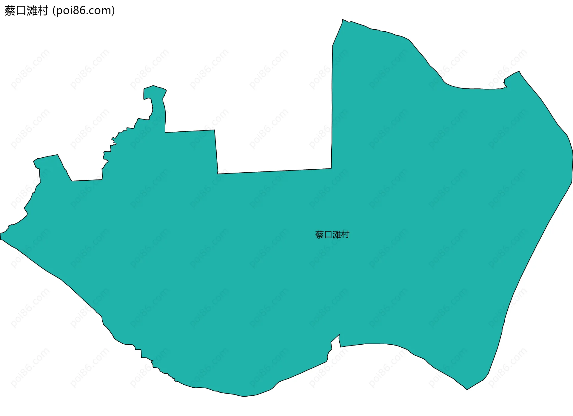 蔡口滩村边界地图
