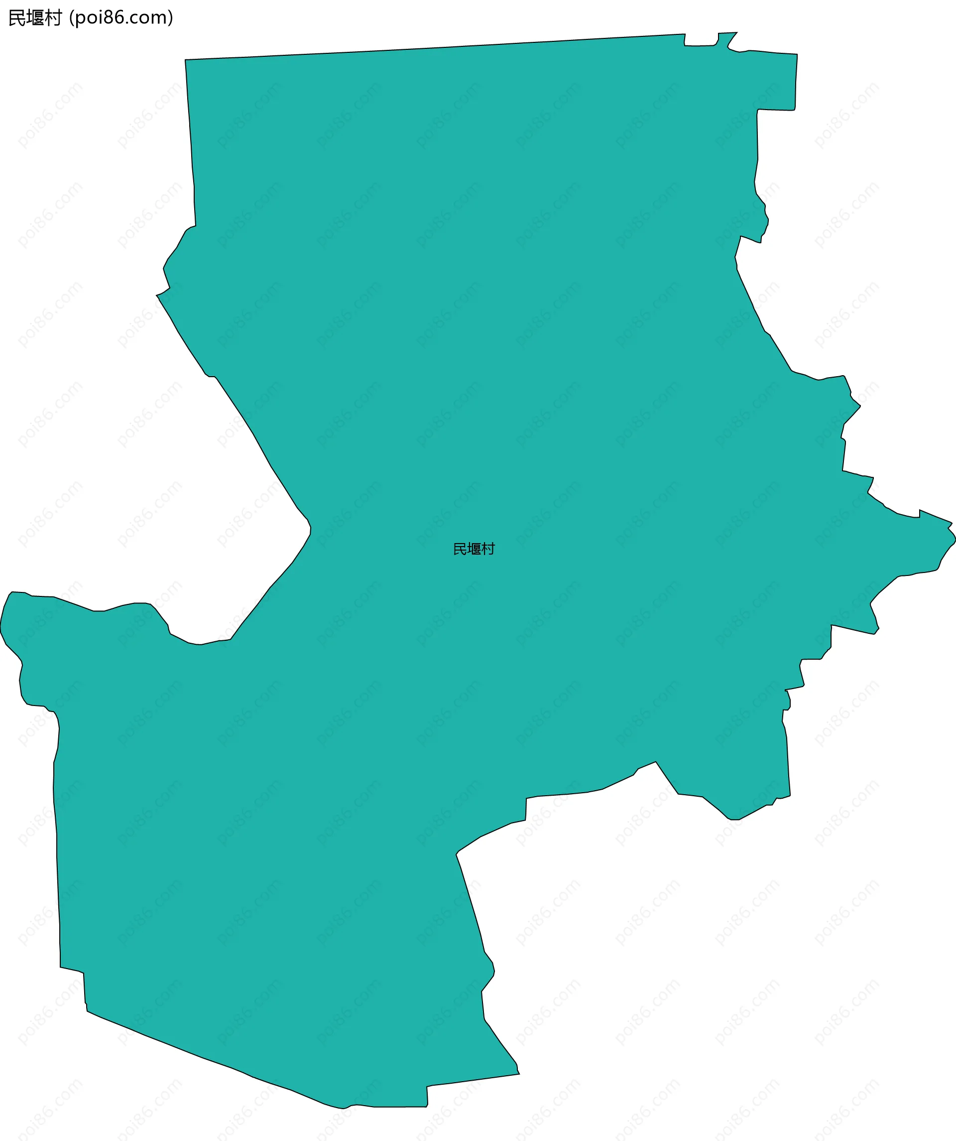 民堰村边界地图