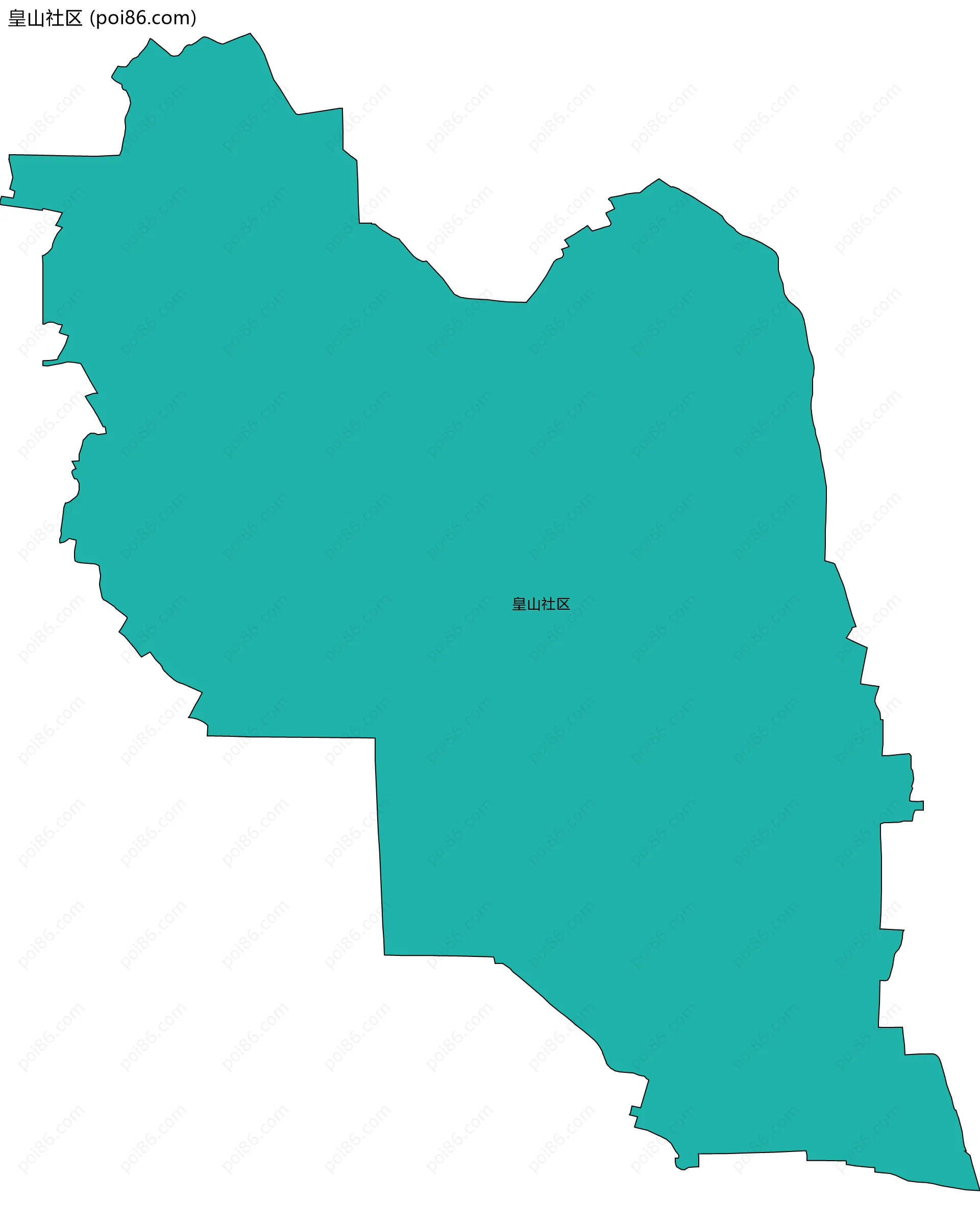皇山社区边界地图