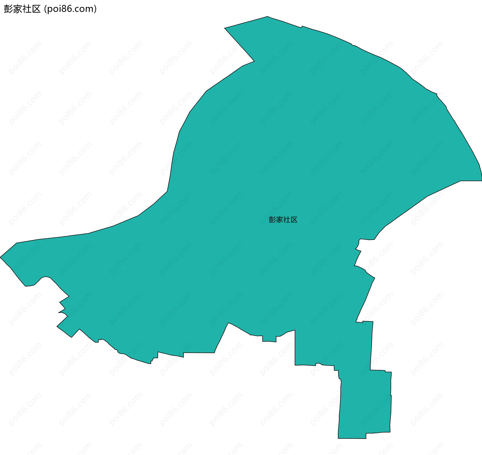 彭家社区边界地图