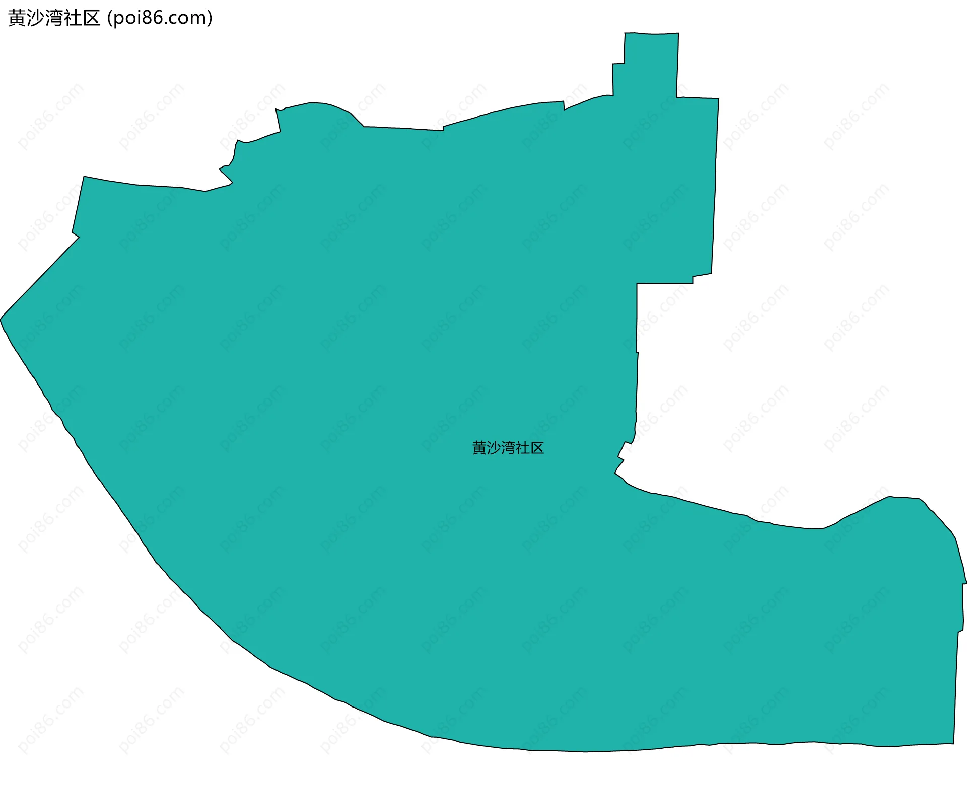 黄沙湾社区边界地图