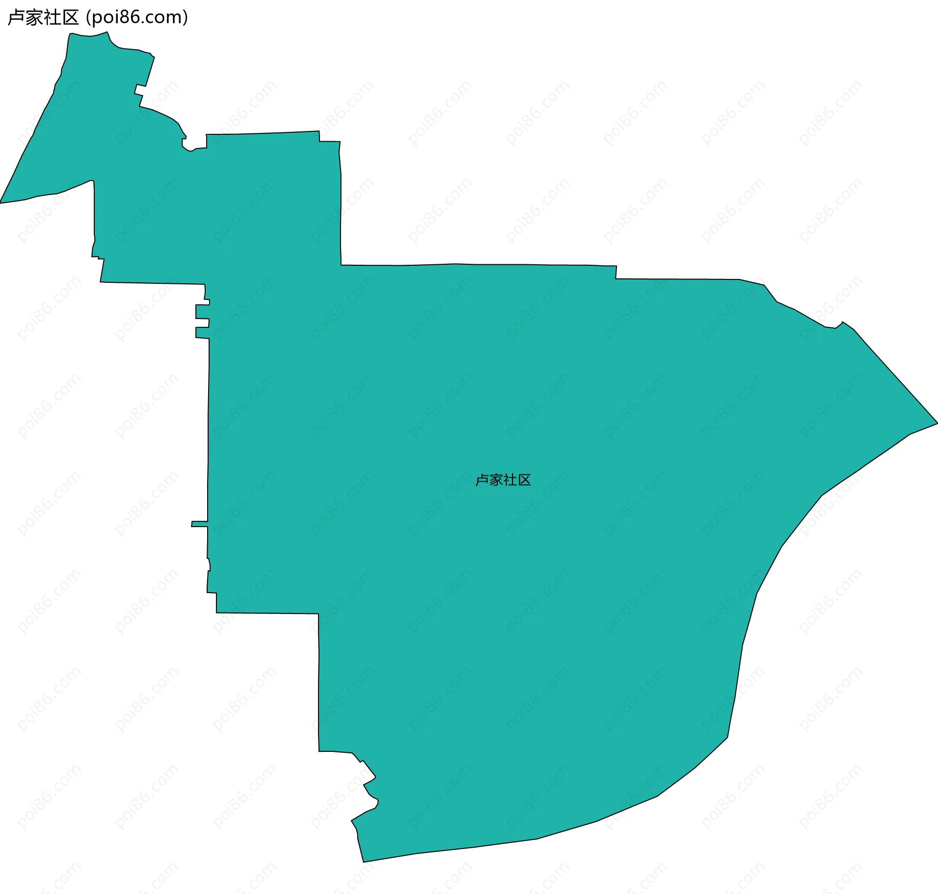 卢家社区边界地图