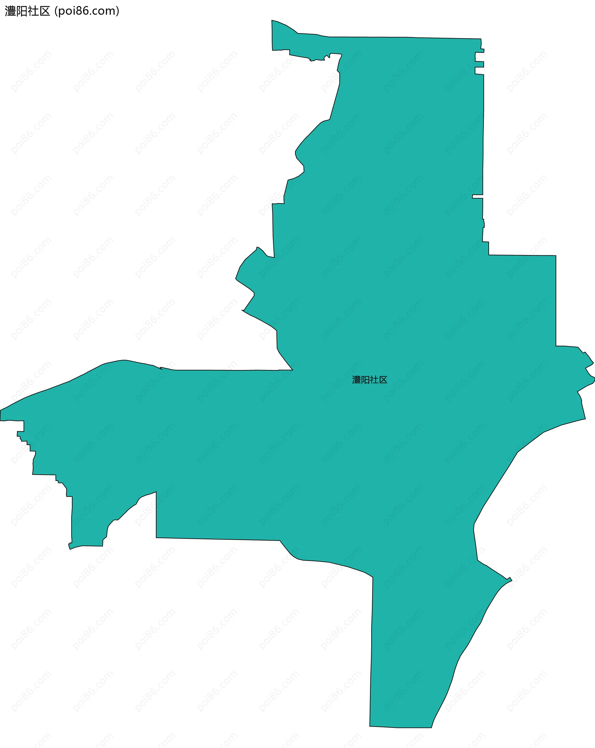 澧阳社区边界地图
