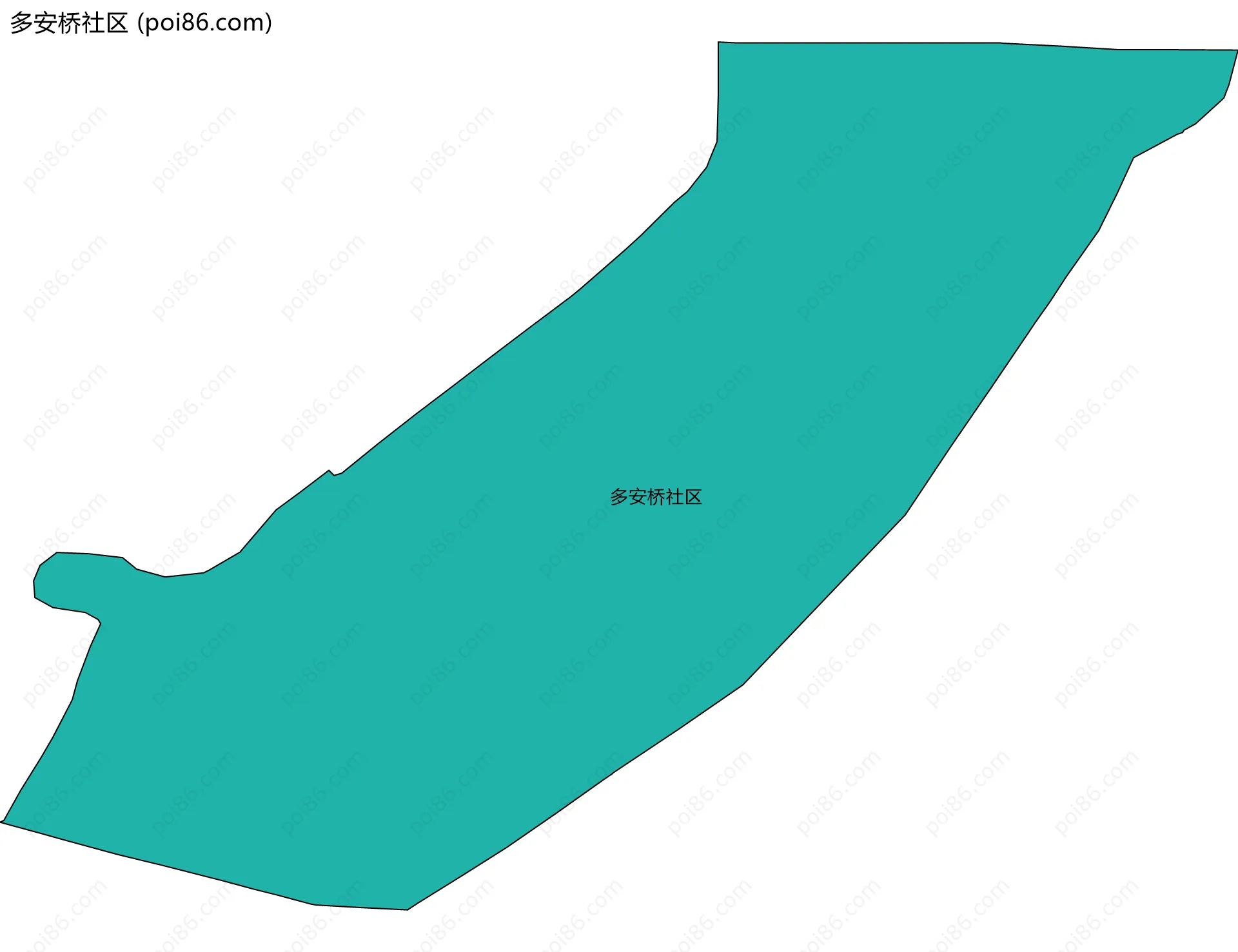 多安桥社区边界地图