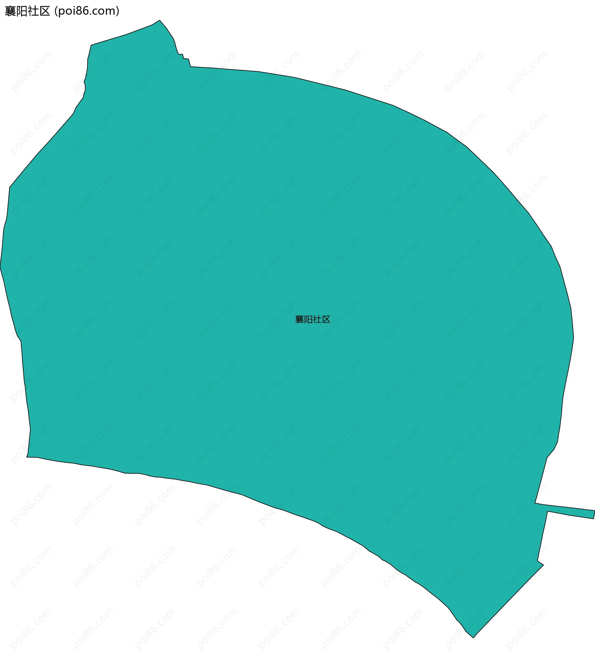 襄阳社区边界地图