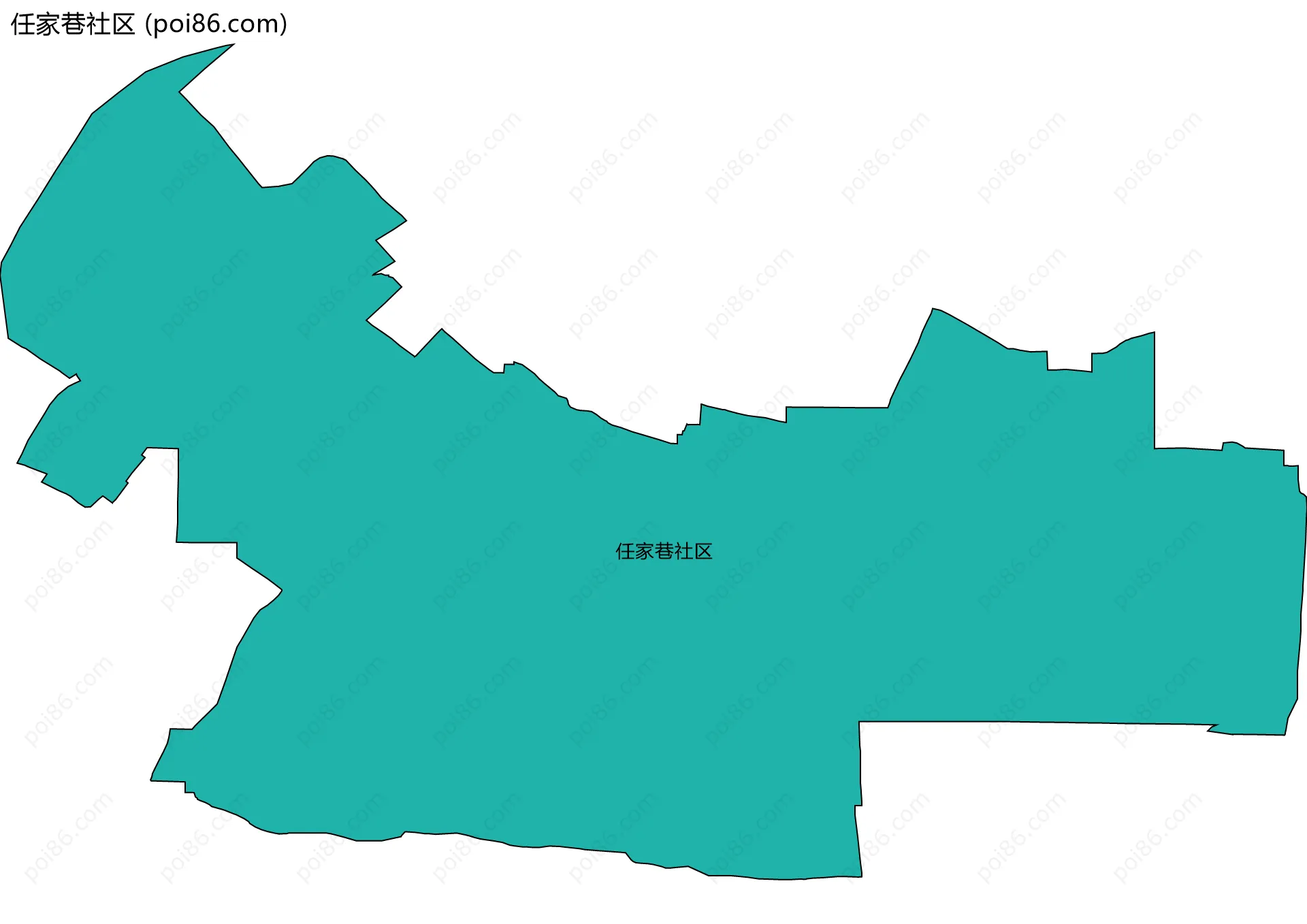 任家巷社区边界地图