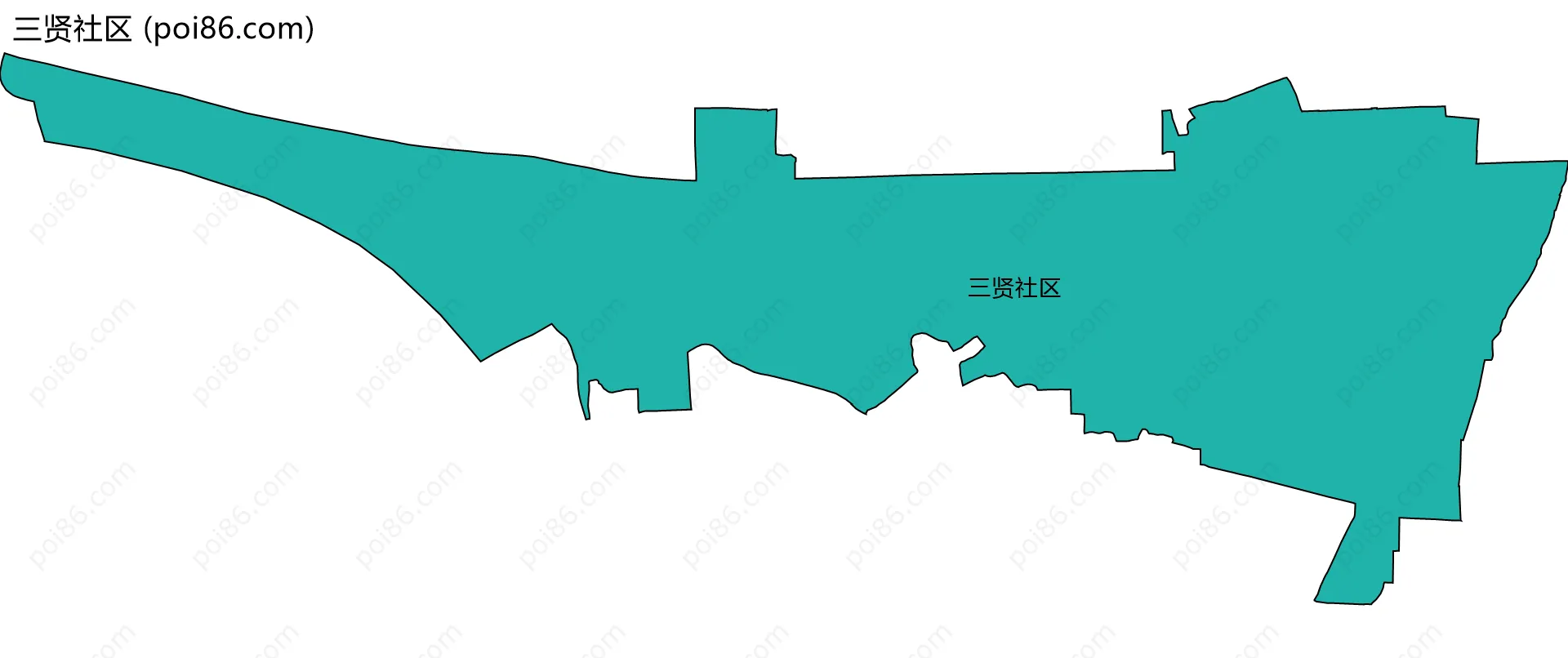 三贤社区边界地图