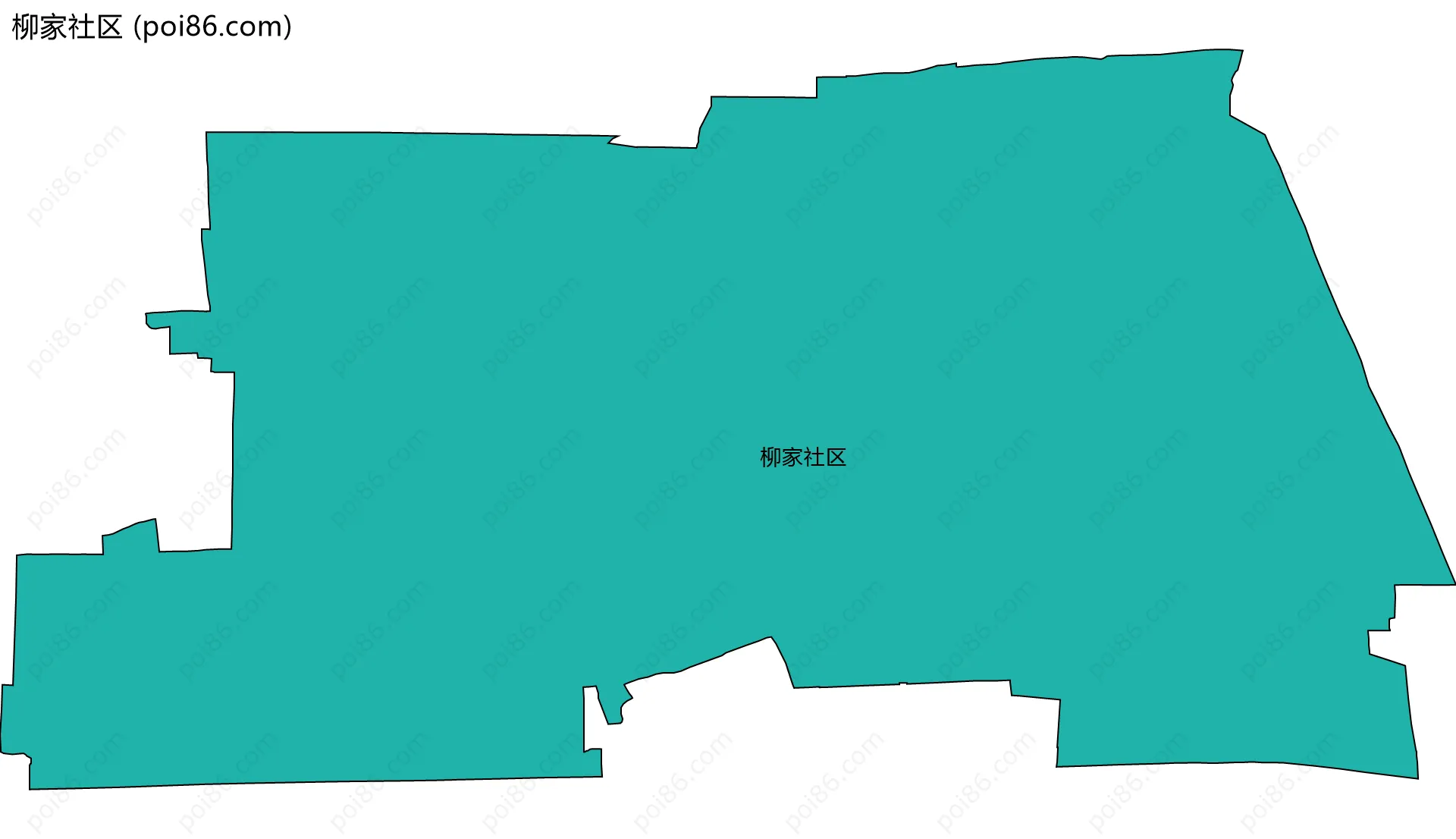 柳家社区边界地图