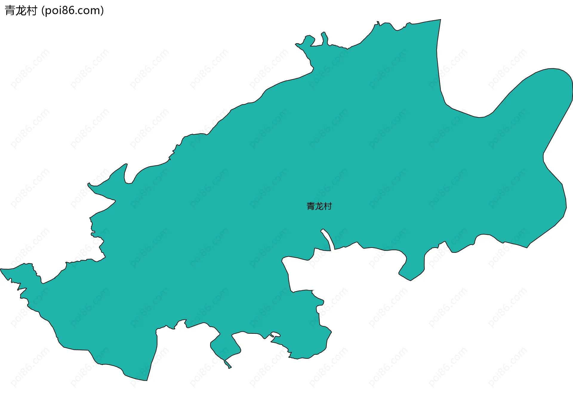 青龙村边界地图