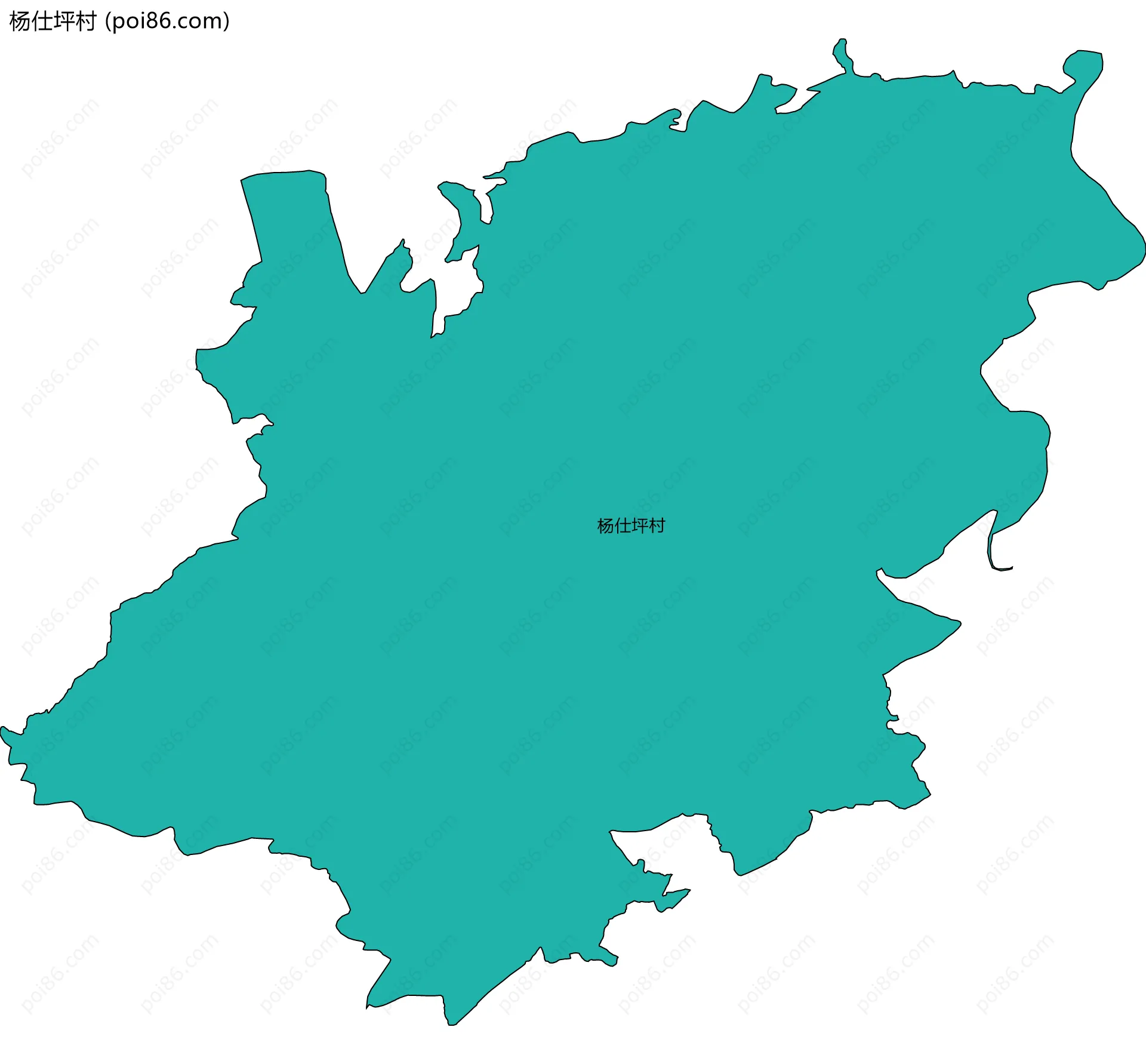 杨仕坪村边界地图