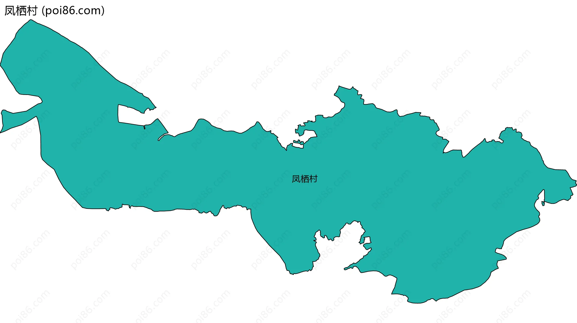 凤栖村边界地图