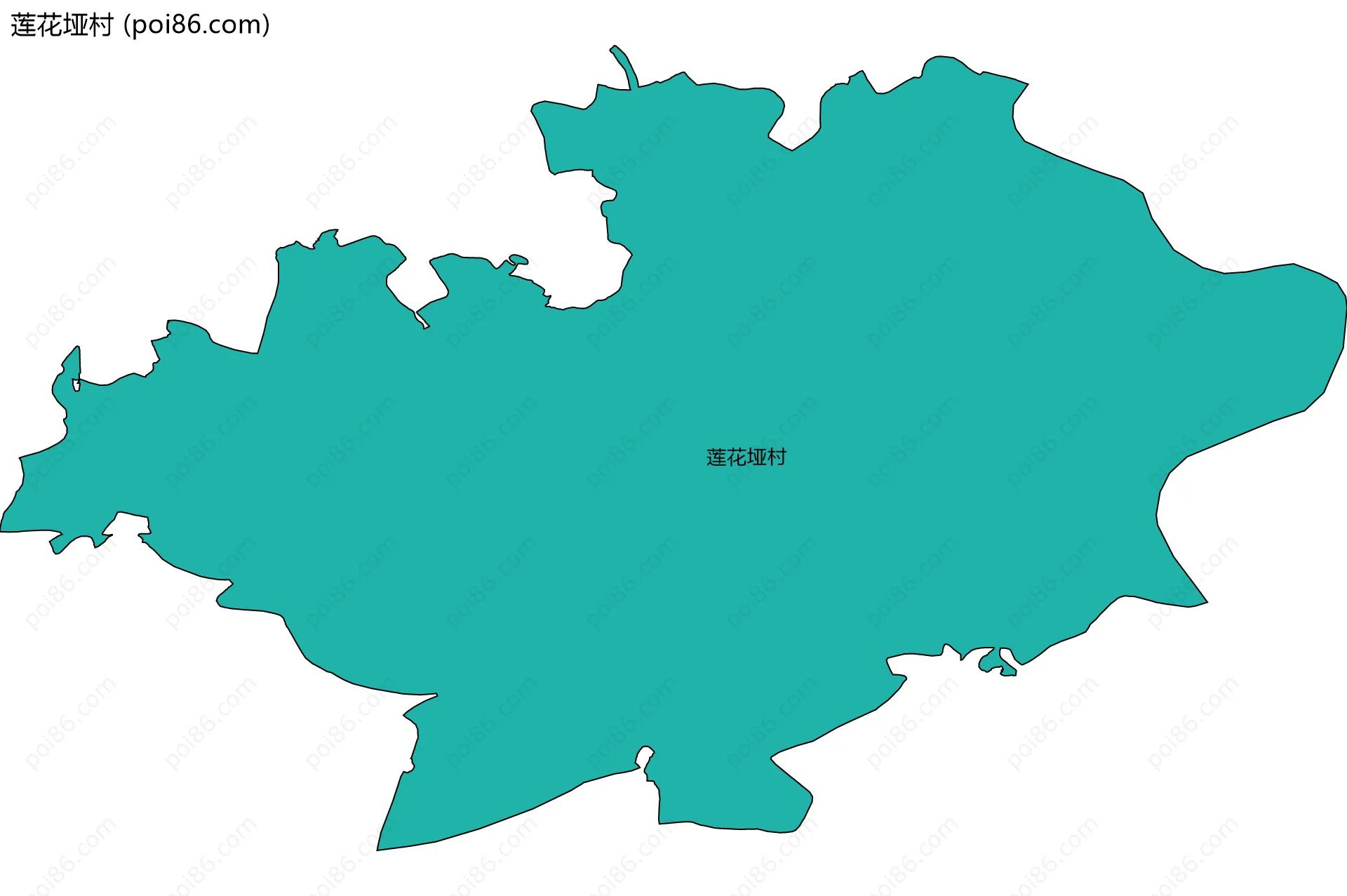 莲花垭村边界地图