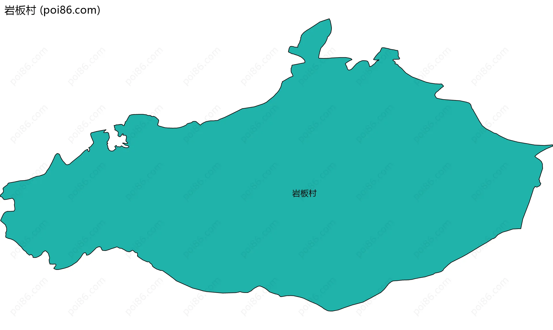岩板村边界地图