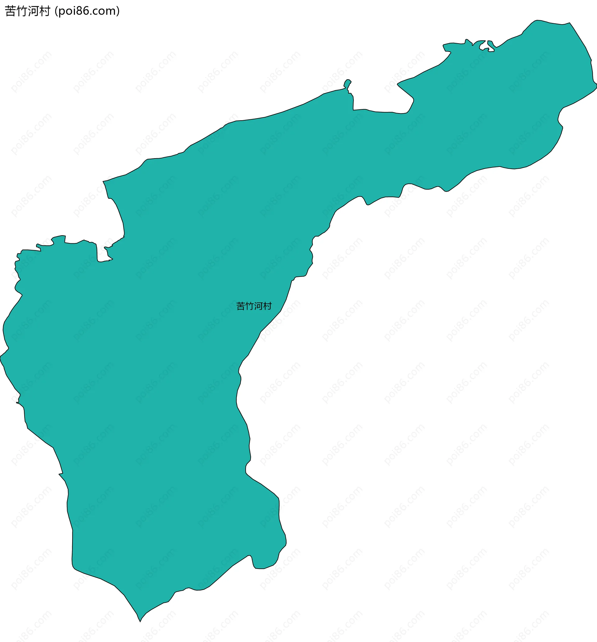 苦竹河村边界地图