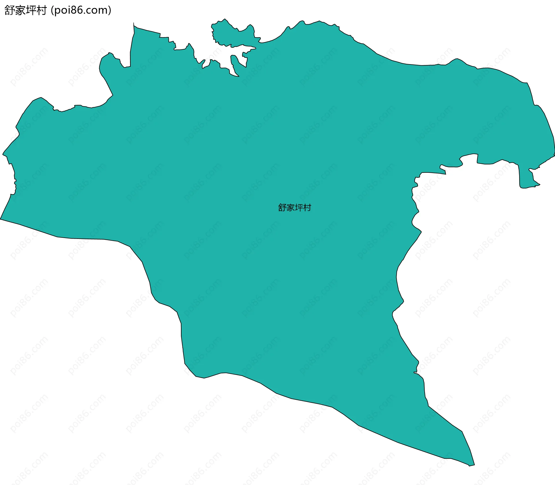 舒家坪村边界地图