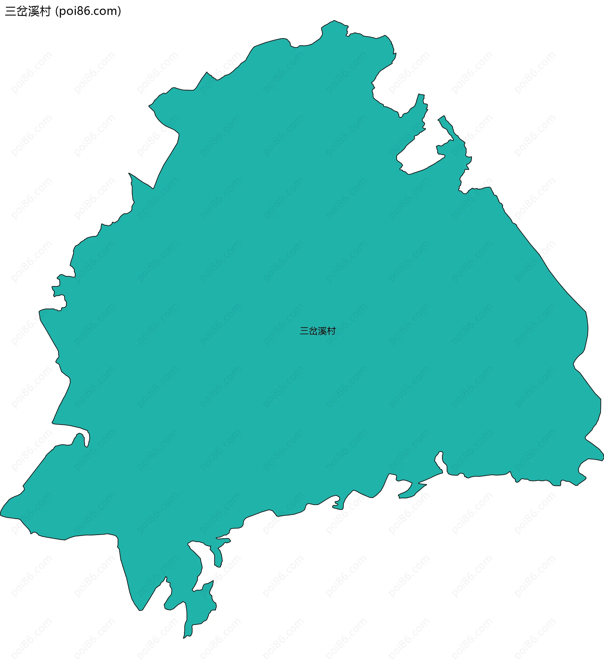 三岔溪村边界地图