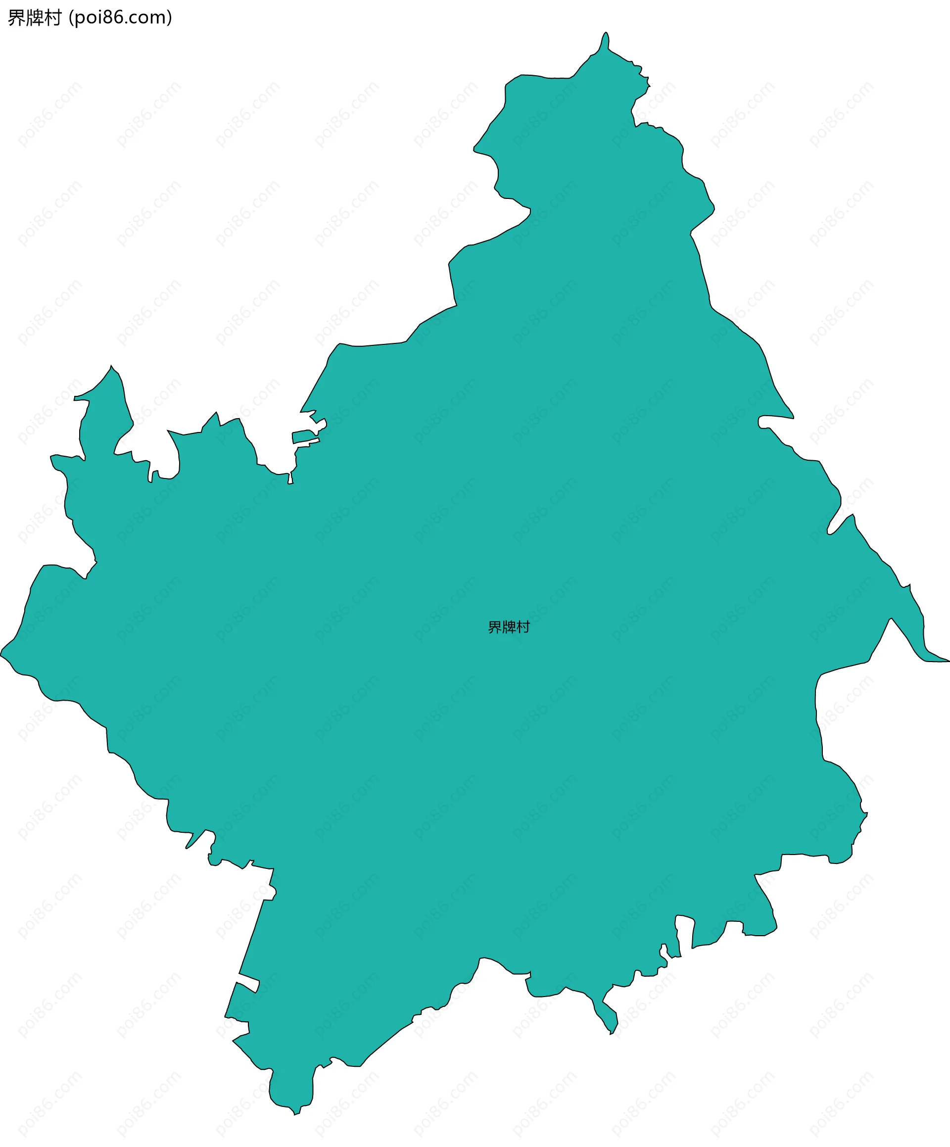 界牌村边界地图