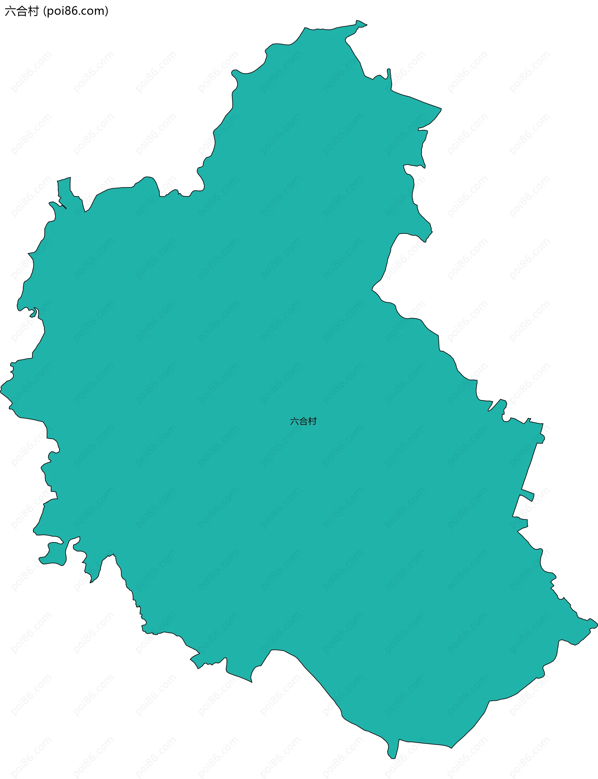 六合村边界地图