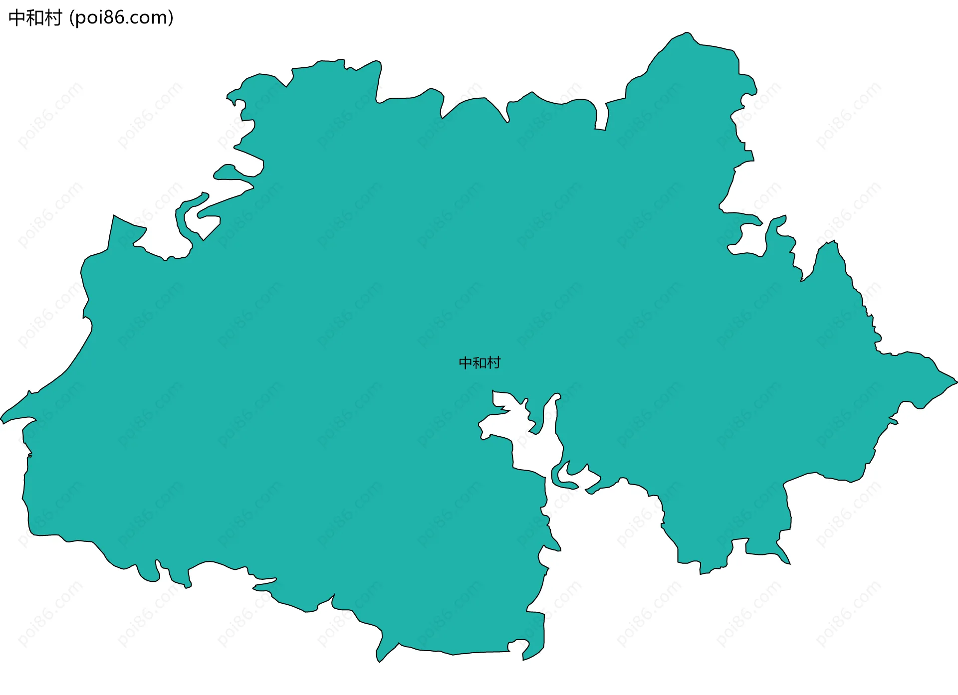中和村边界地图