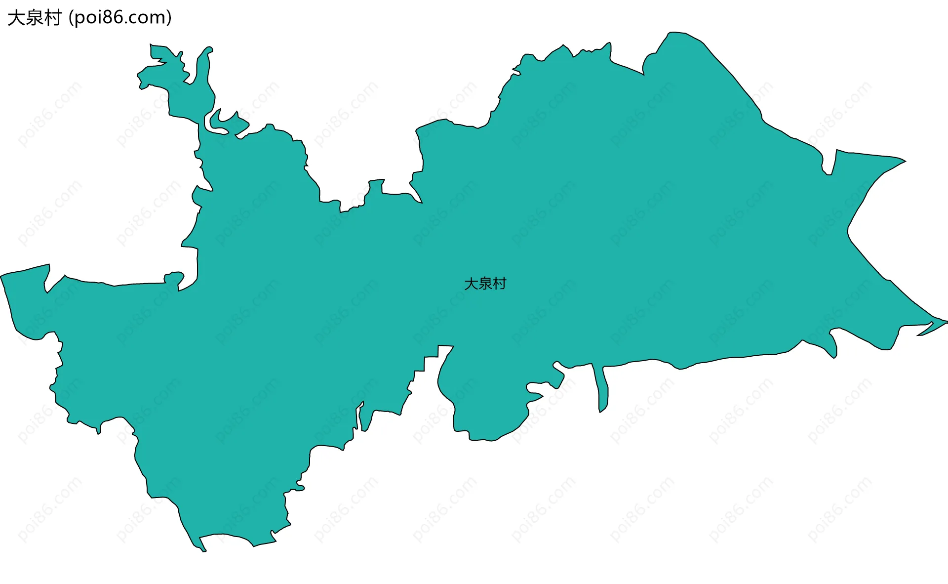 大泉村边界地图