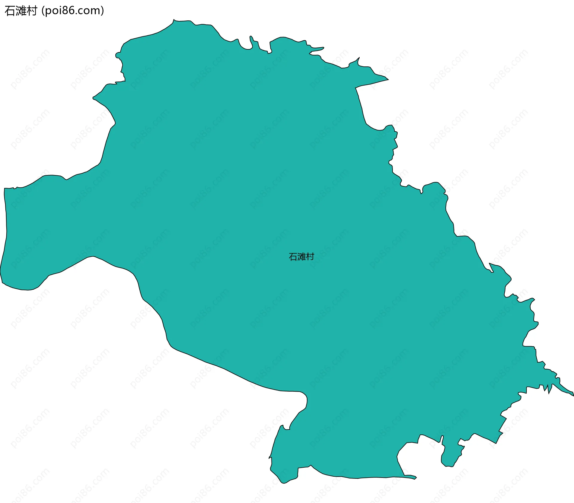 石滩村边界地图