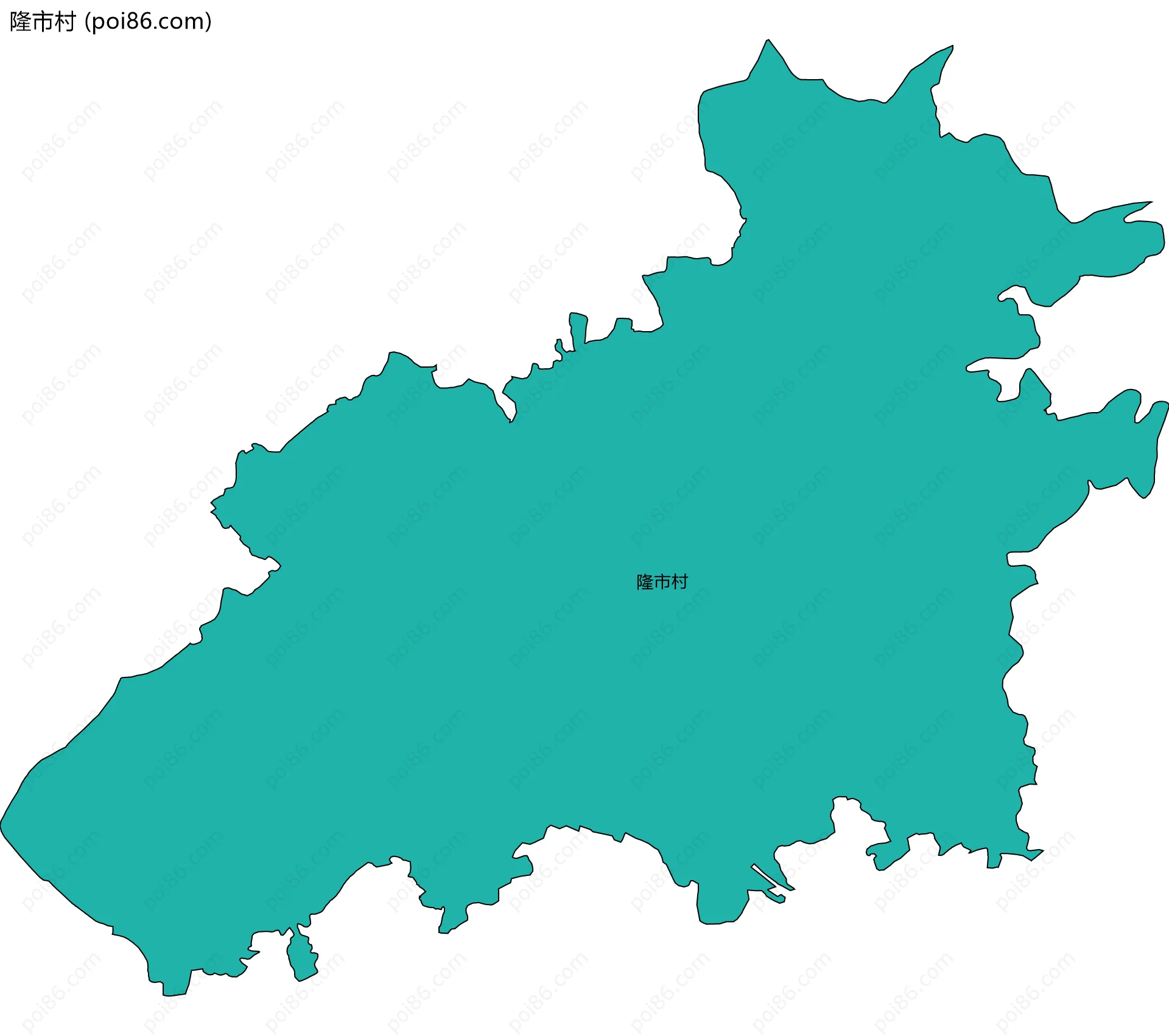 隆市村边界地图