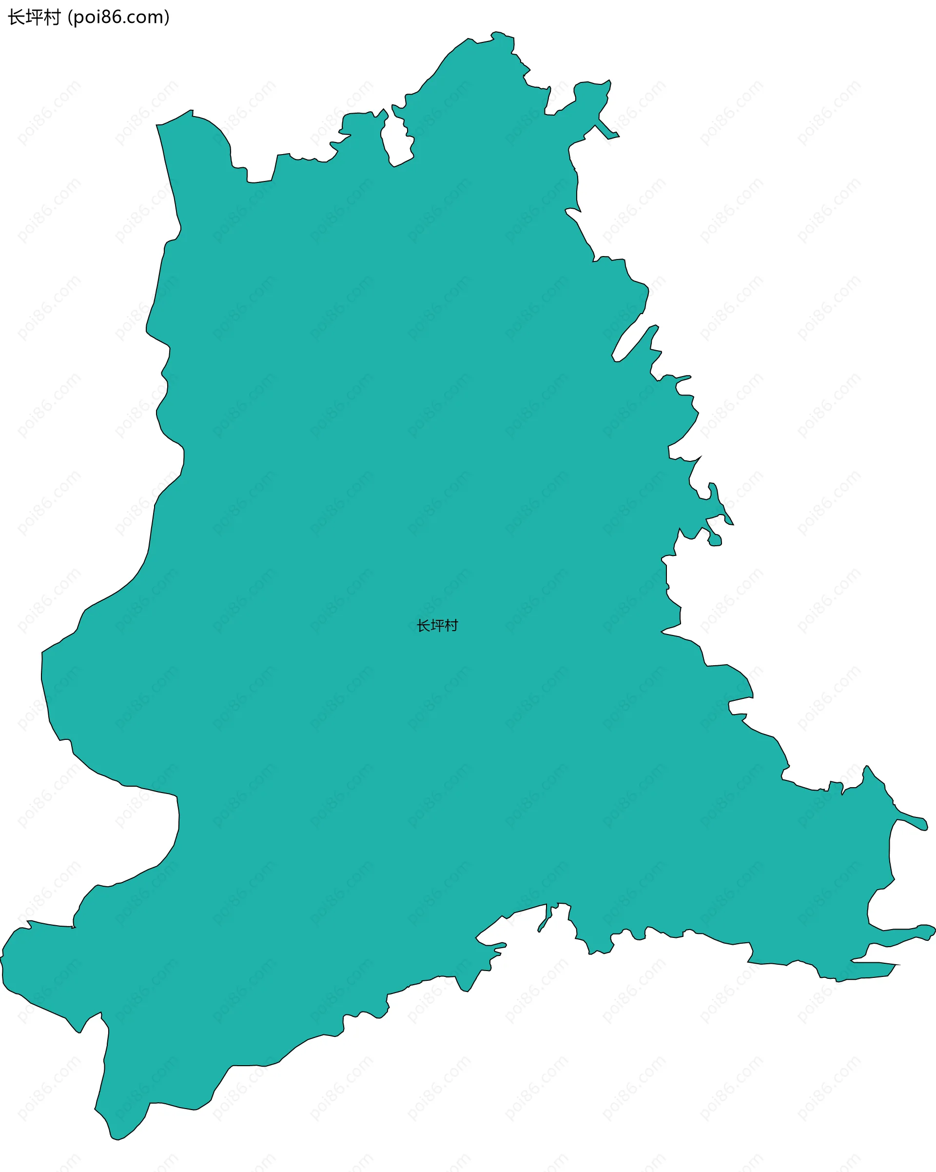 长坪村边界地图