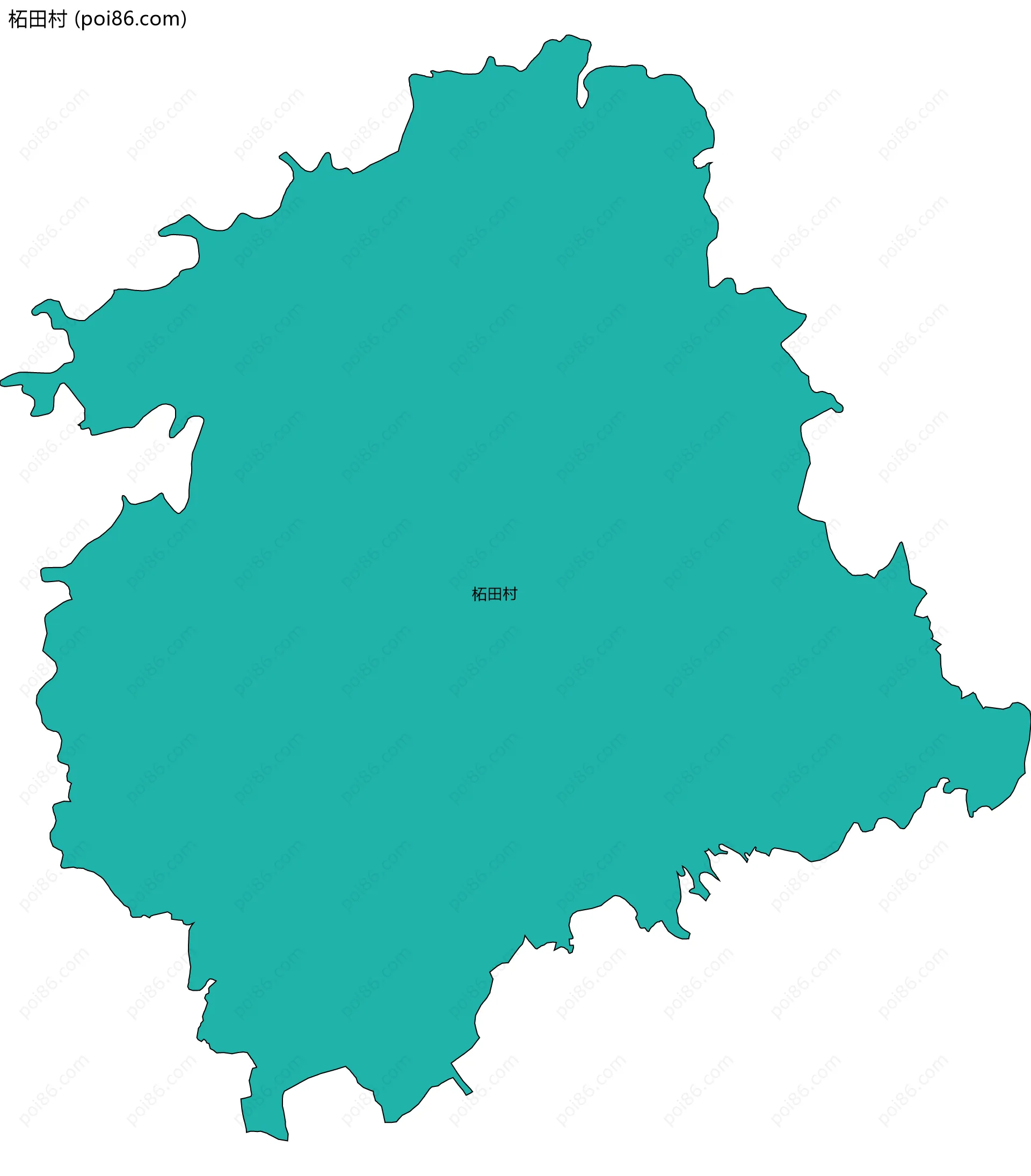 柘田村边界地图