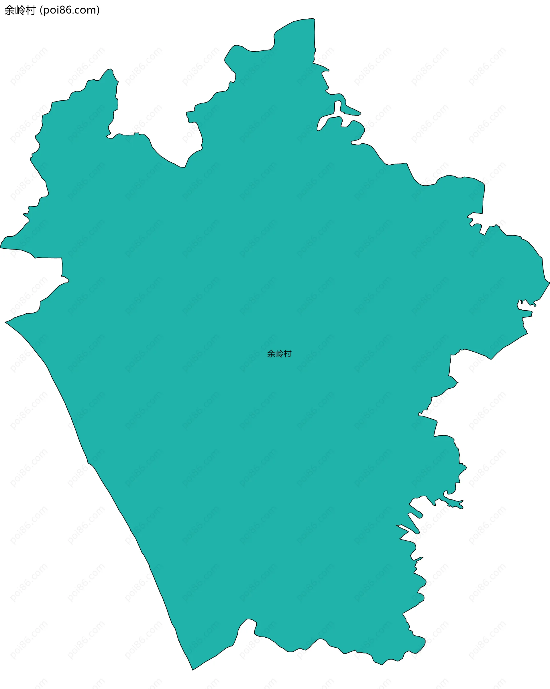 余岭村边界地图