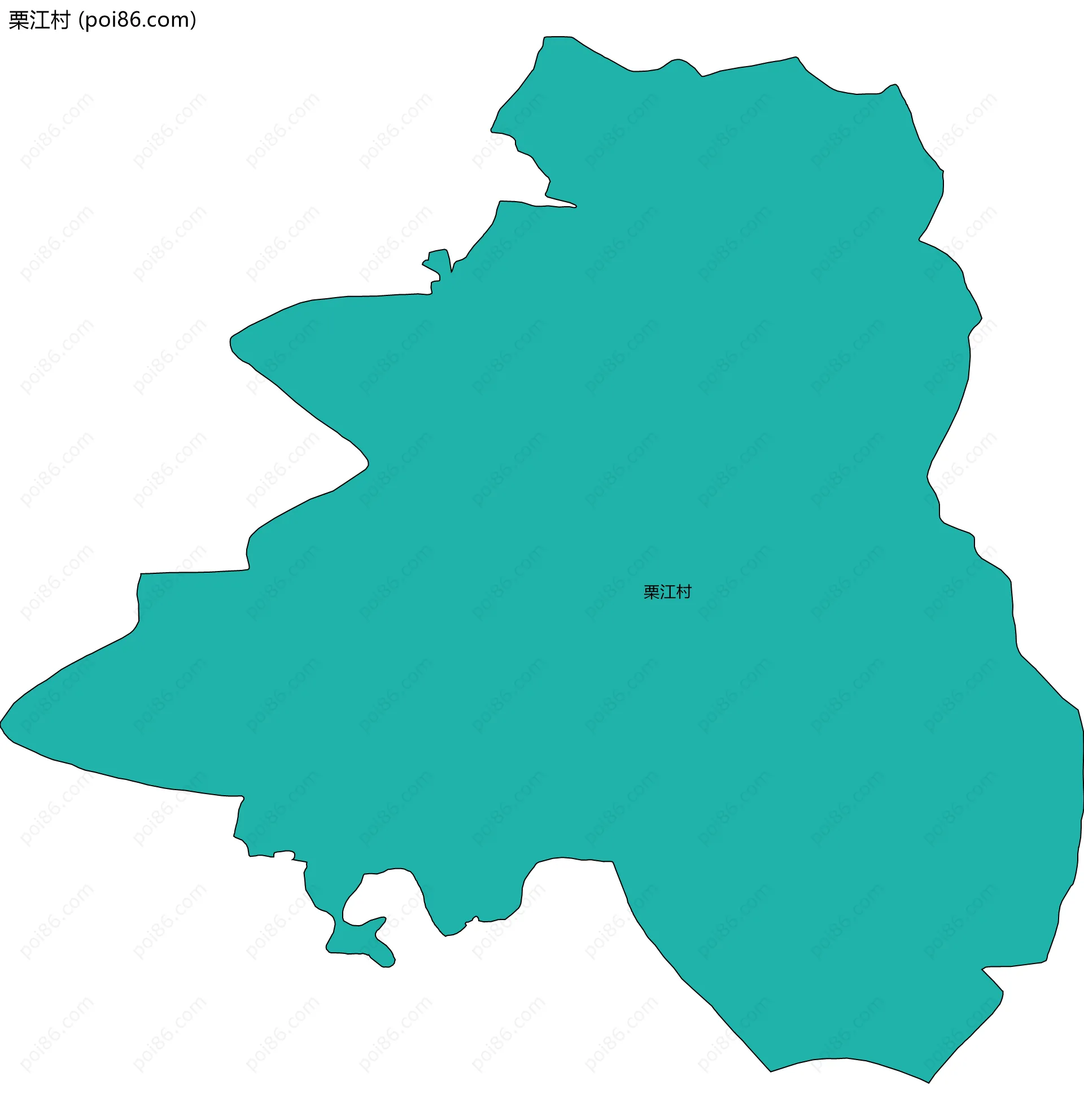 栗江村边界地图