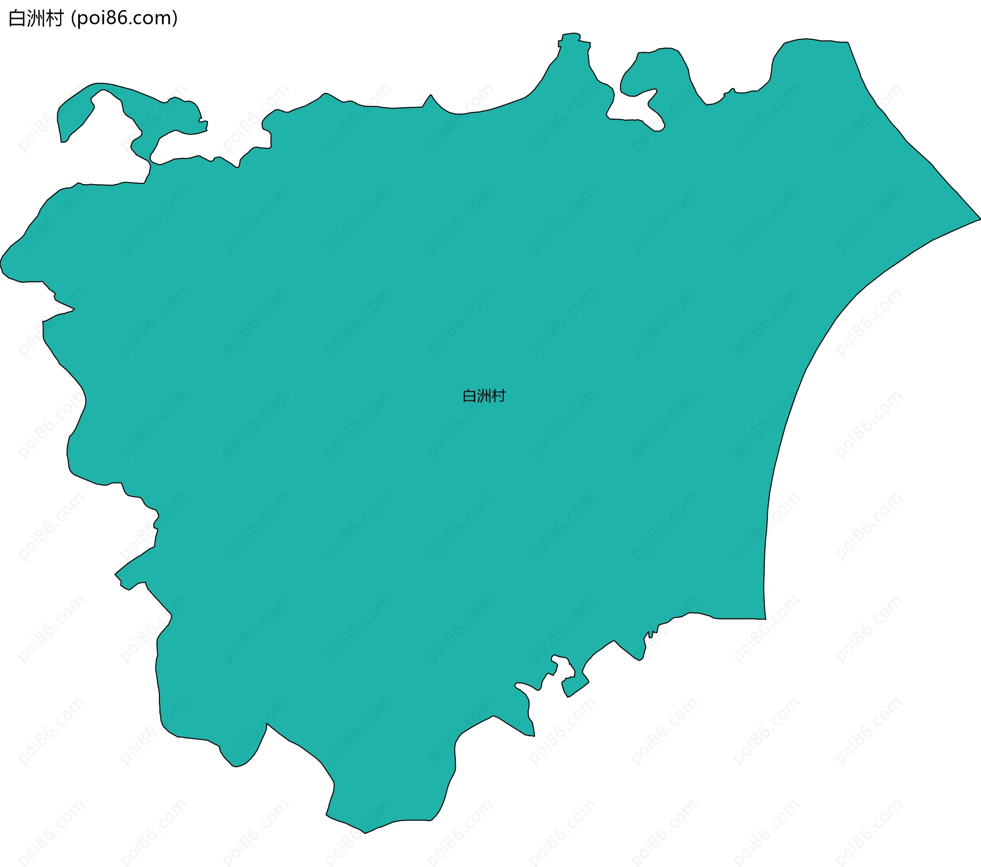 白洲村边界地图