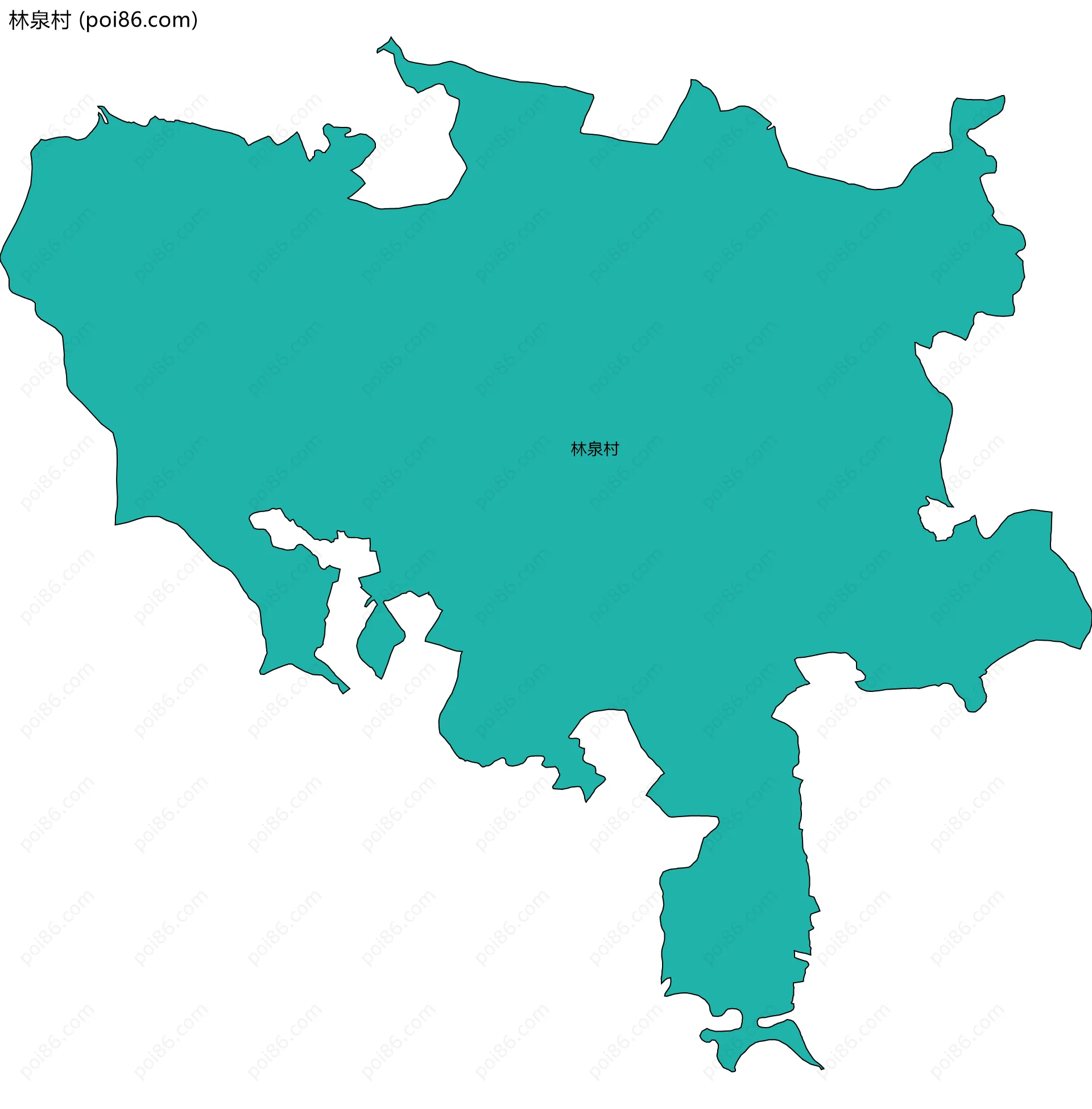 林泉村边界地图