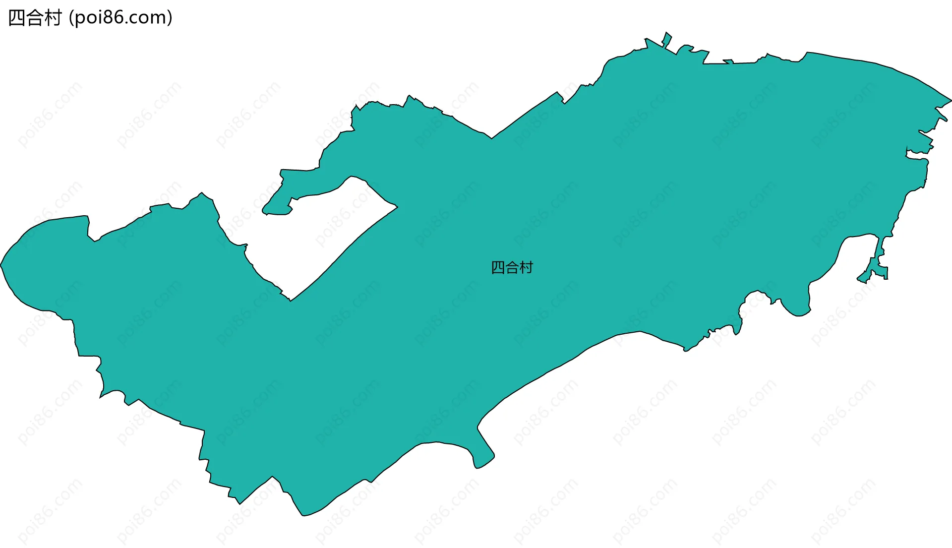 四合村边界地图