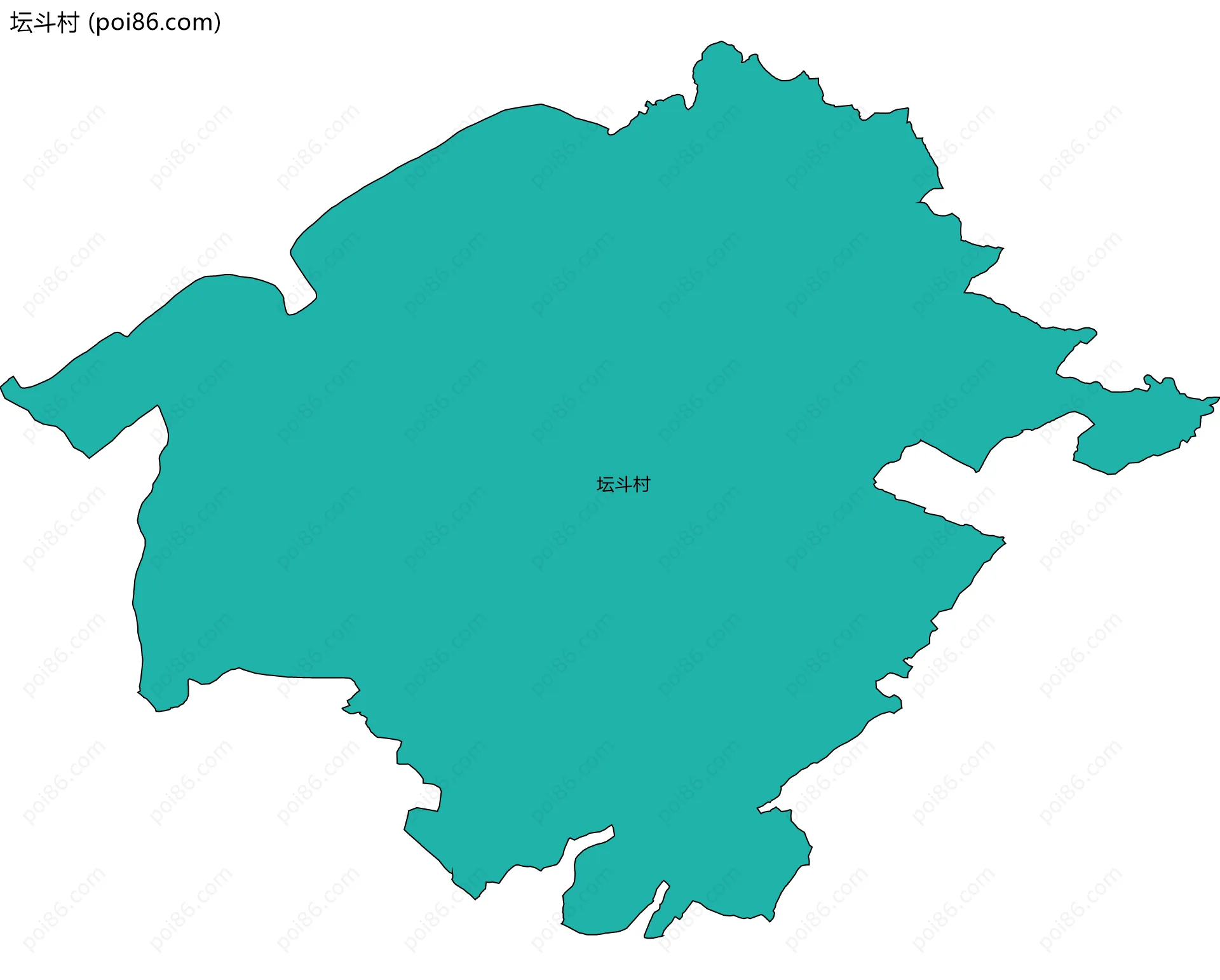 坛斗村边界地图