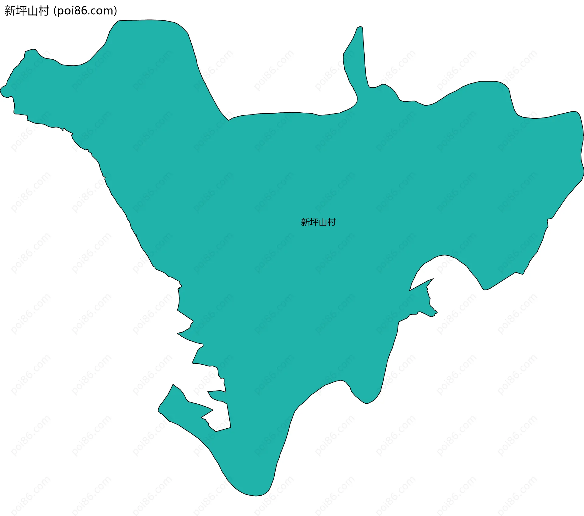 新坪山村边界地图