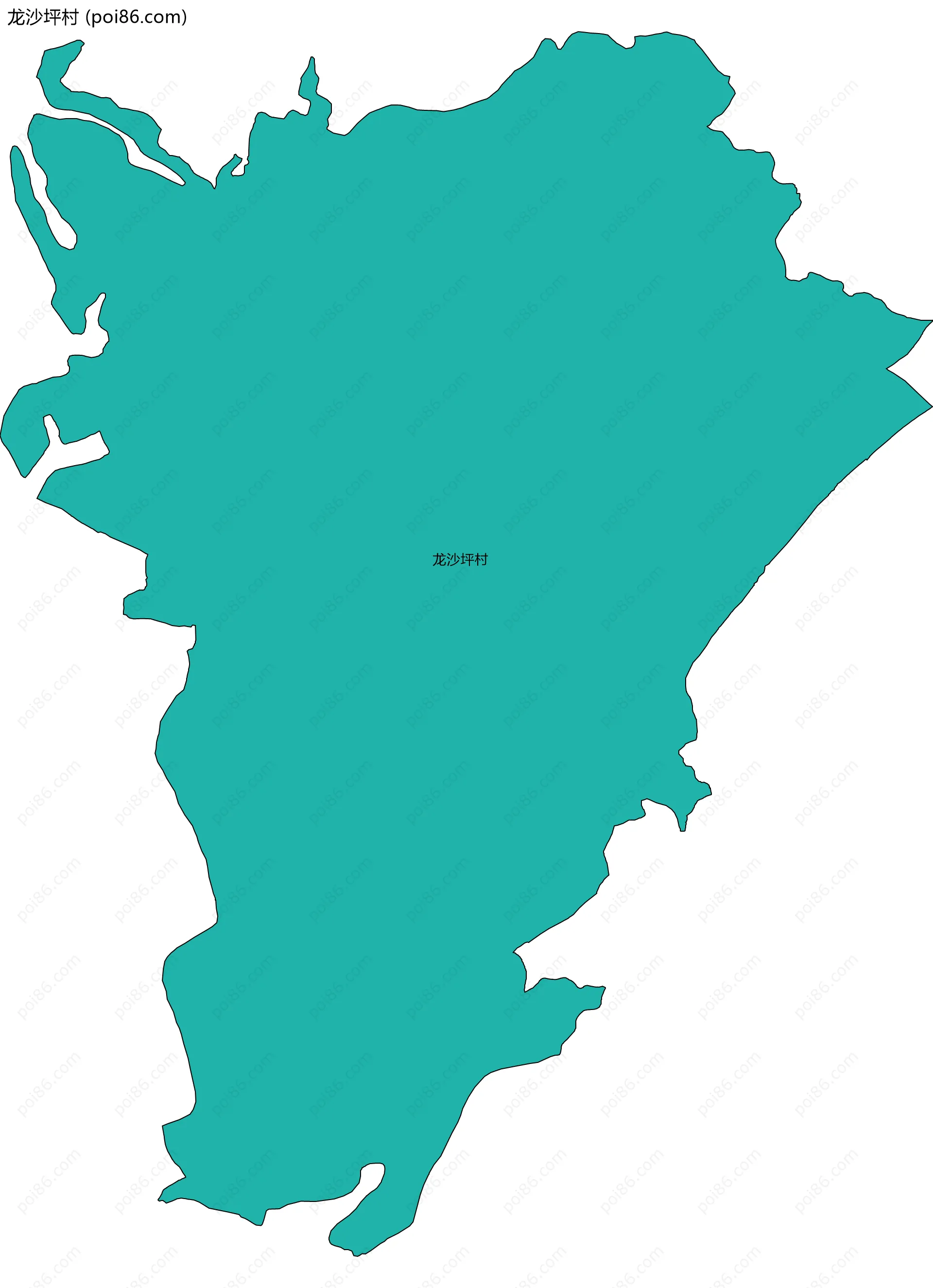 龙沙坪村边界地图