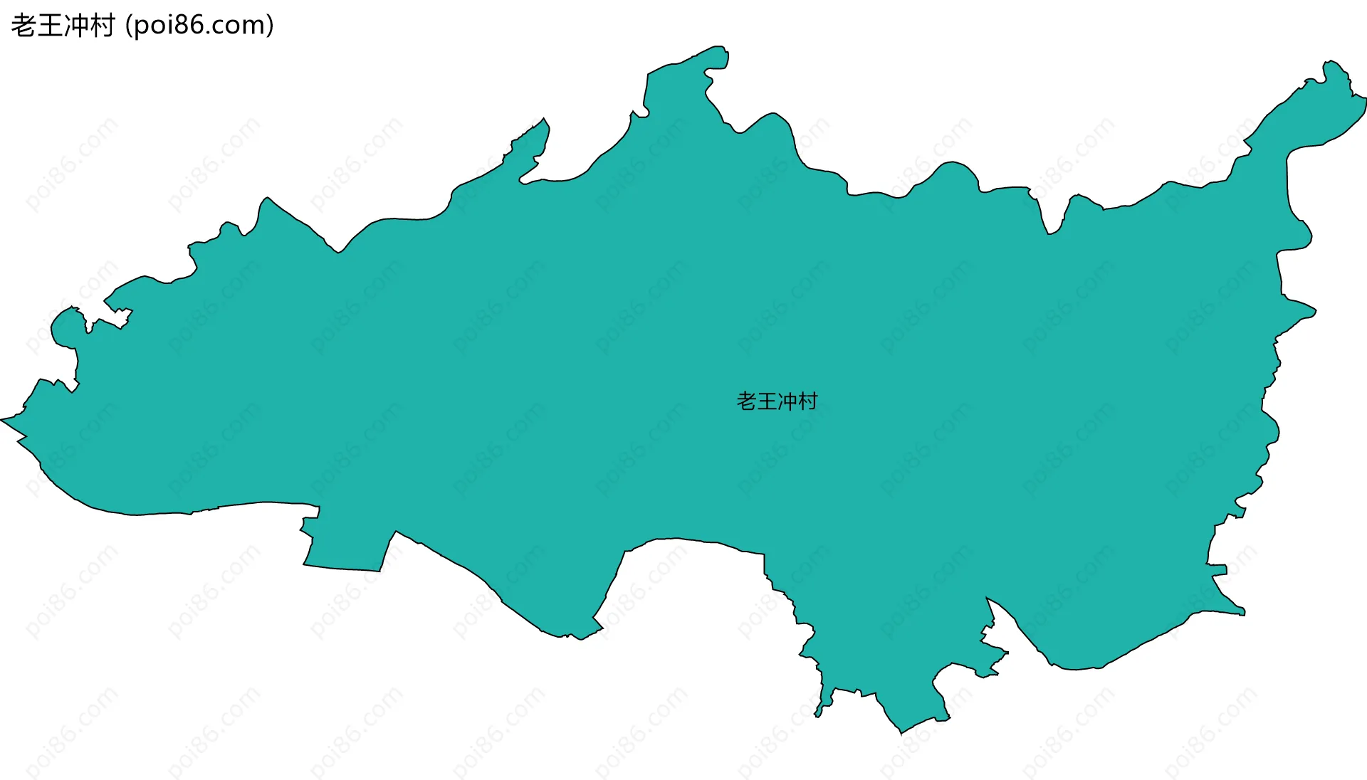 老王冲村边界地图